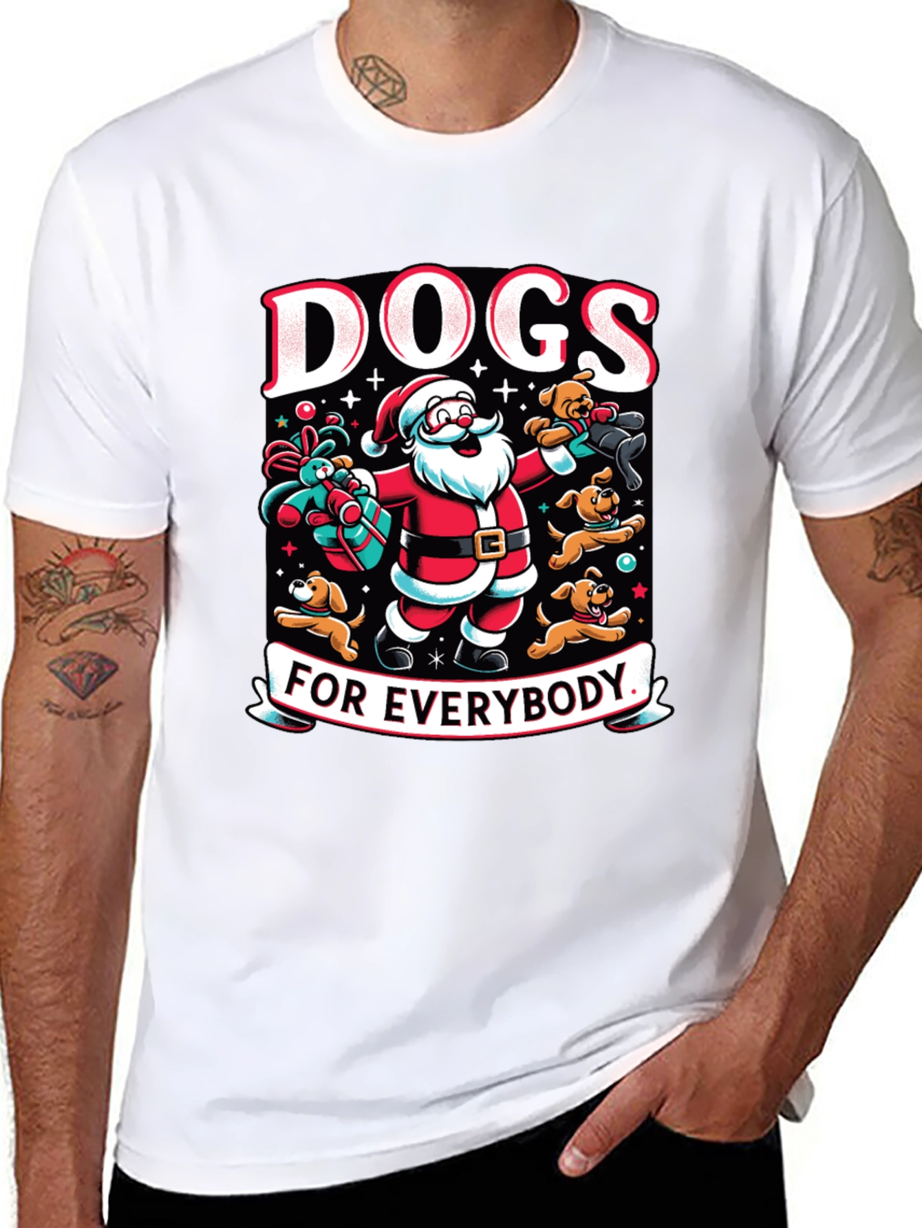 Dogs for Everybody Santa T-Shirt