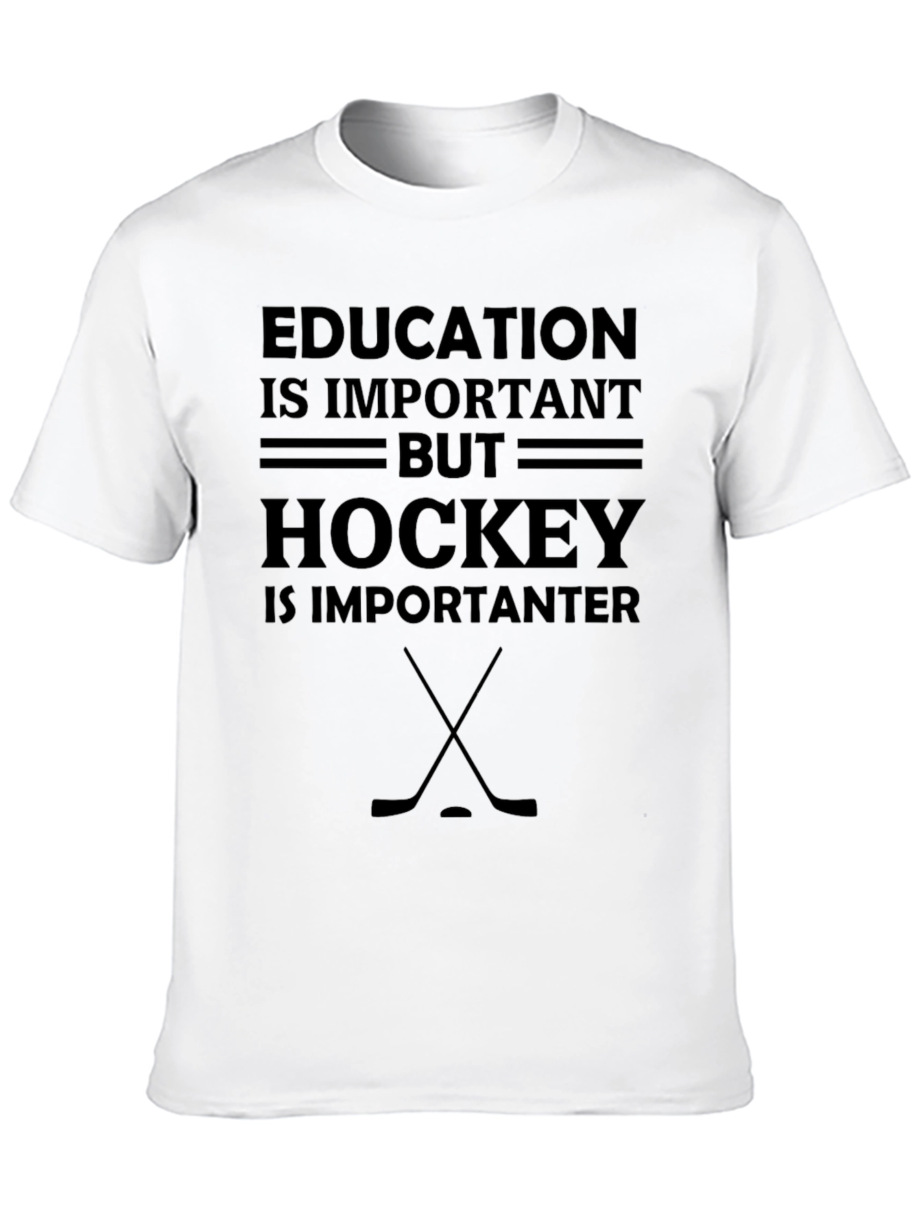 Education Important But Hockey T-Shirt