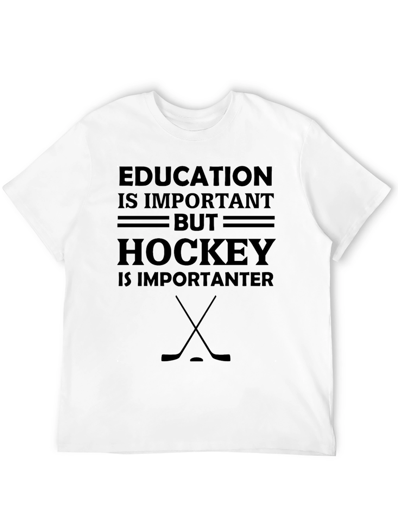 Education Important But Hockey T-Shirt