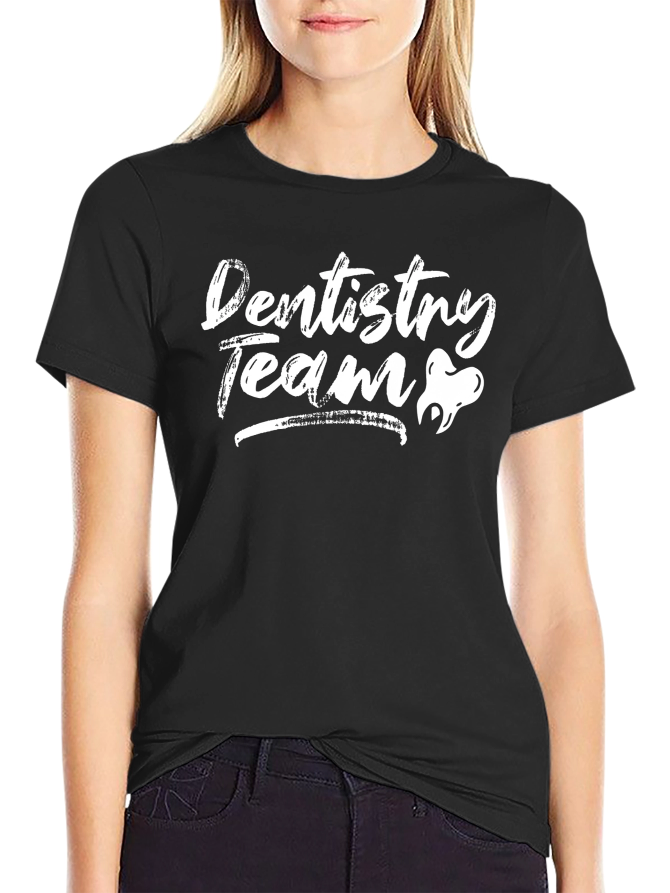 Dentistry Team Graphic T-Shirt - Black