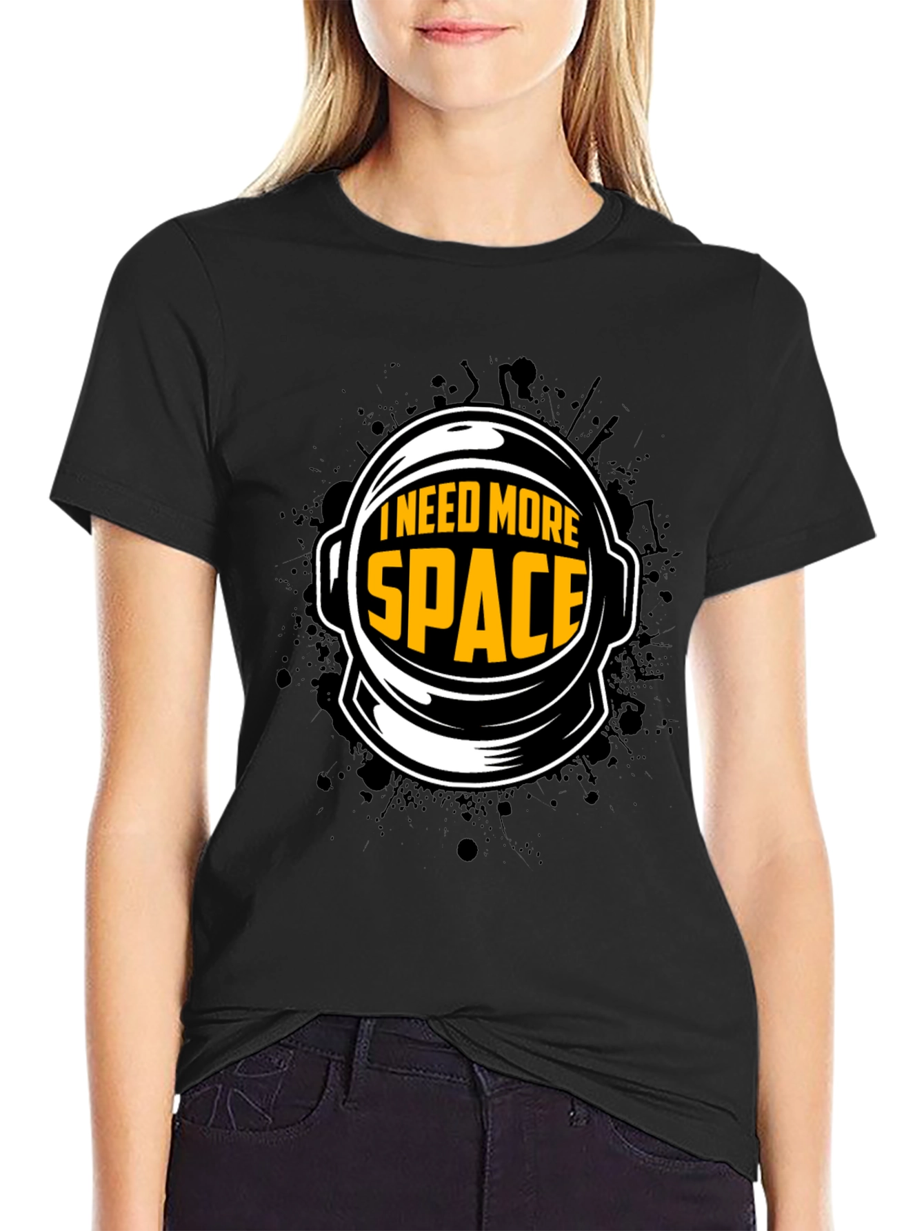 I Need More Space Black Graphic Tee