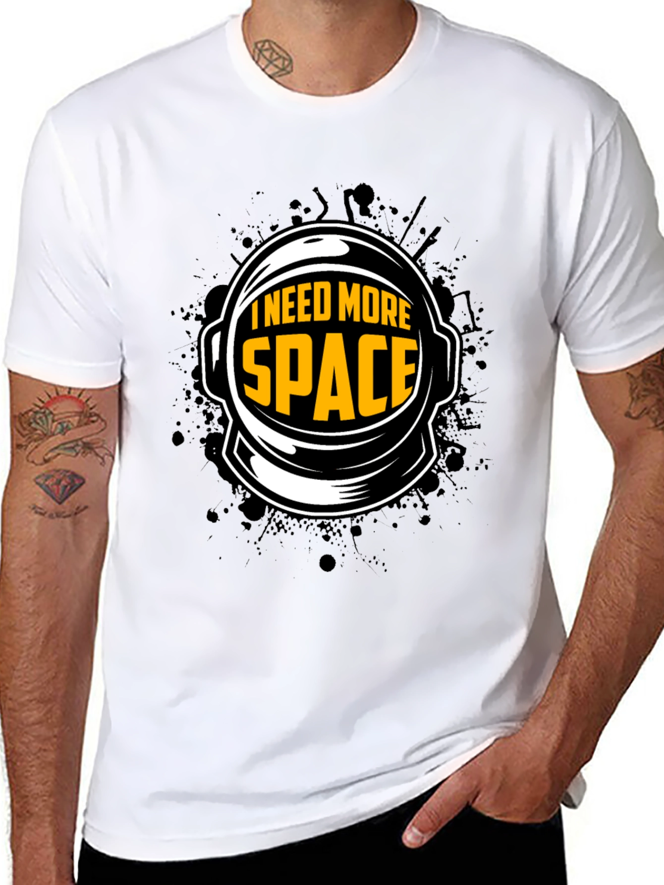 I Need More Space Black Graphic Tee