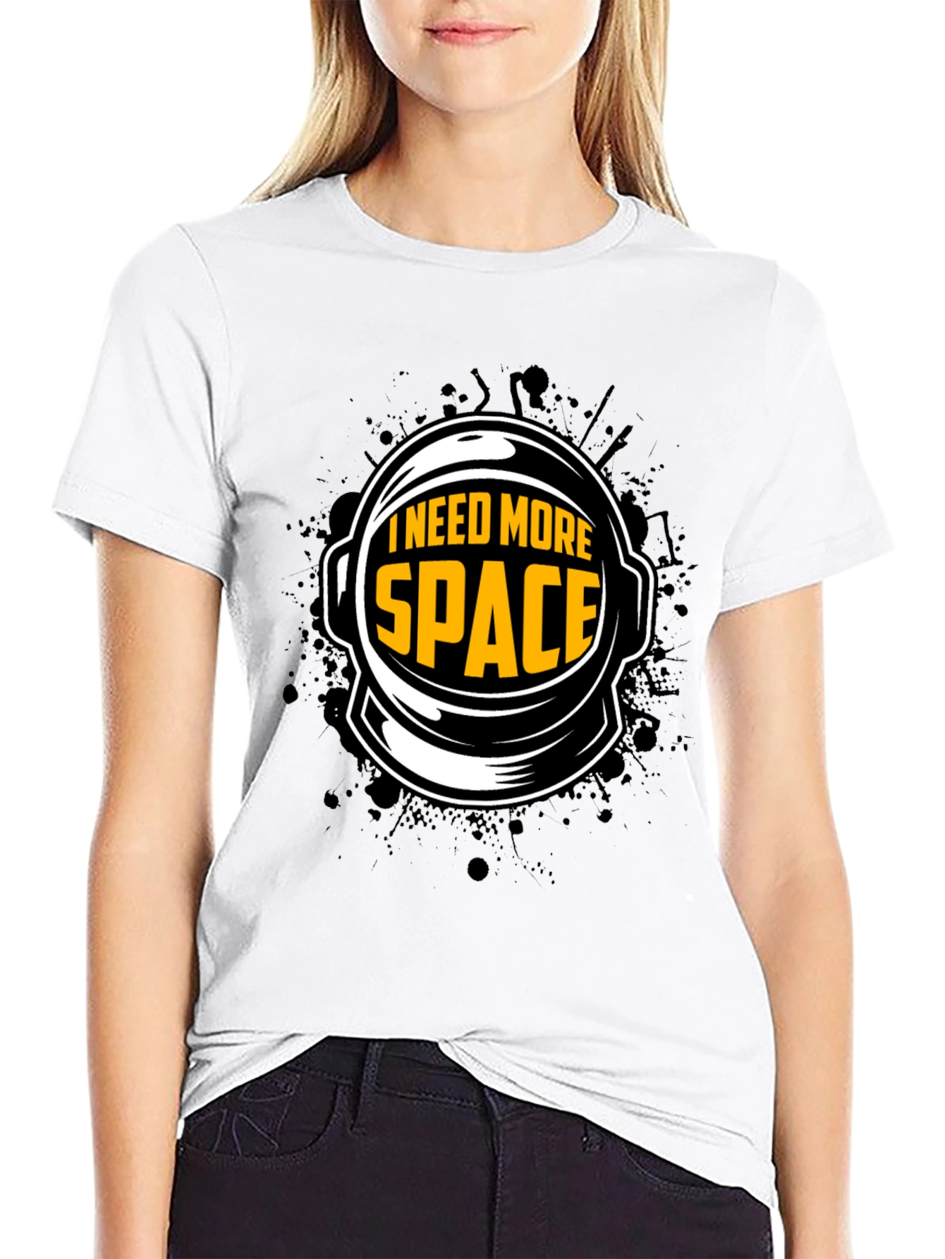 I Need More Space Black Graphic Tee