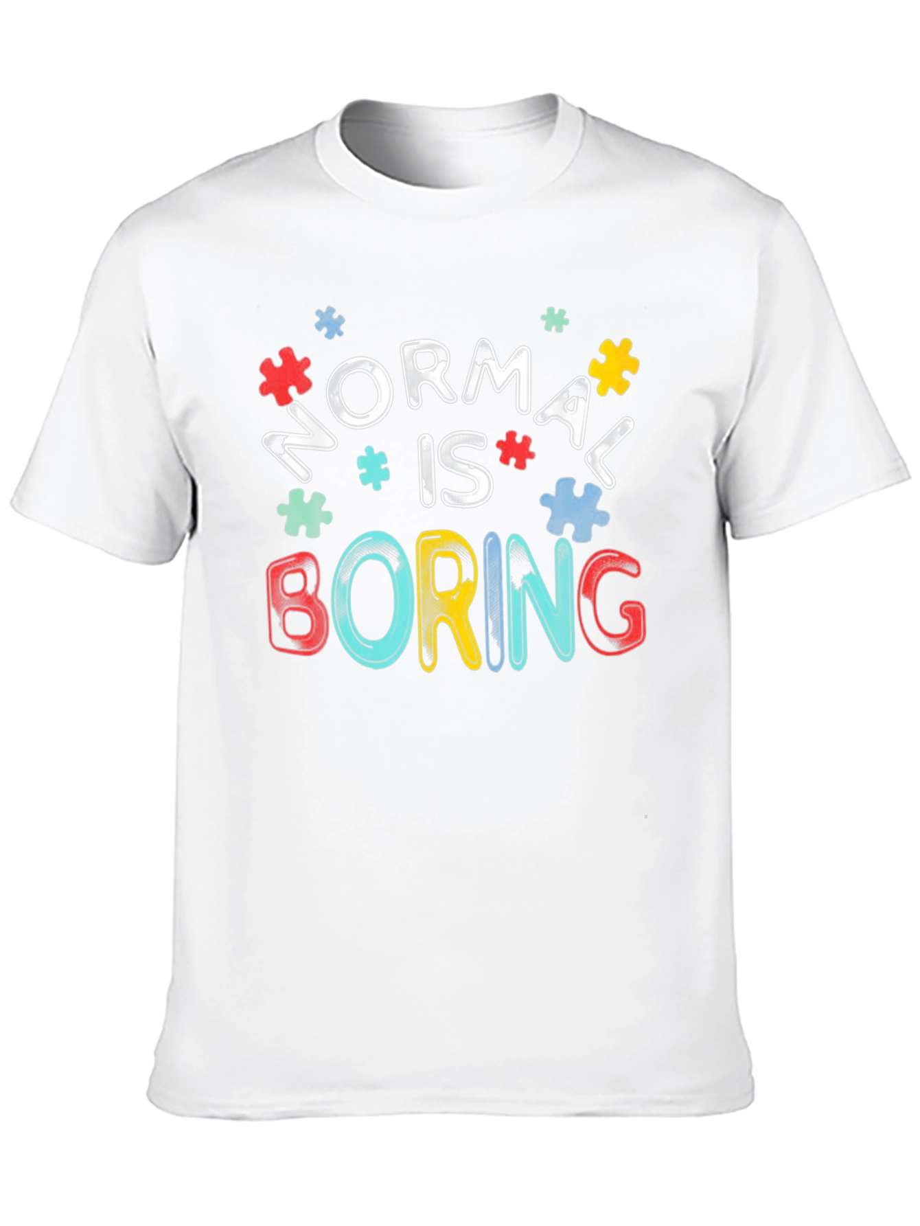 Normal is Boring Autism Awareness Graphic Tee