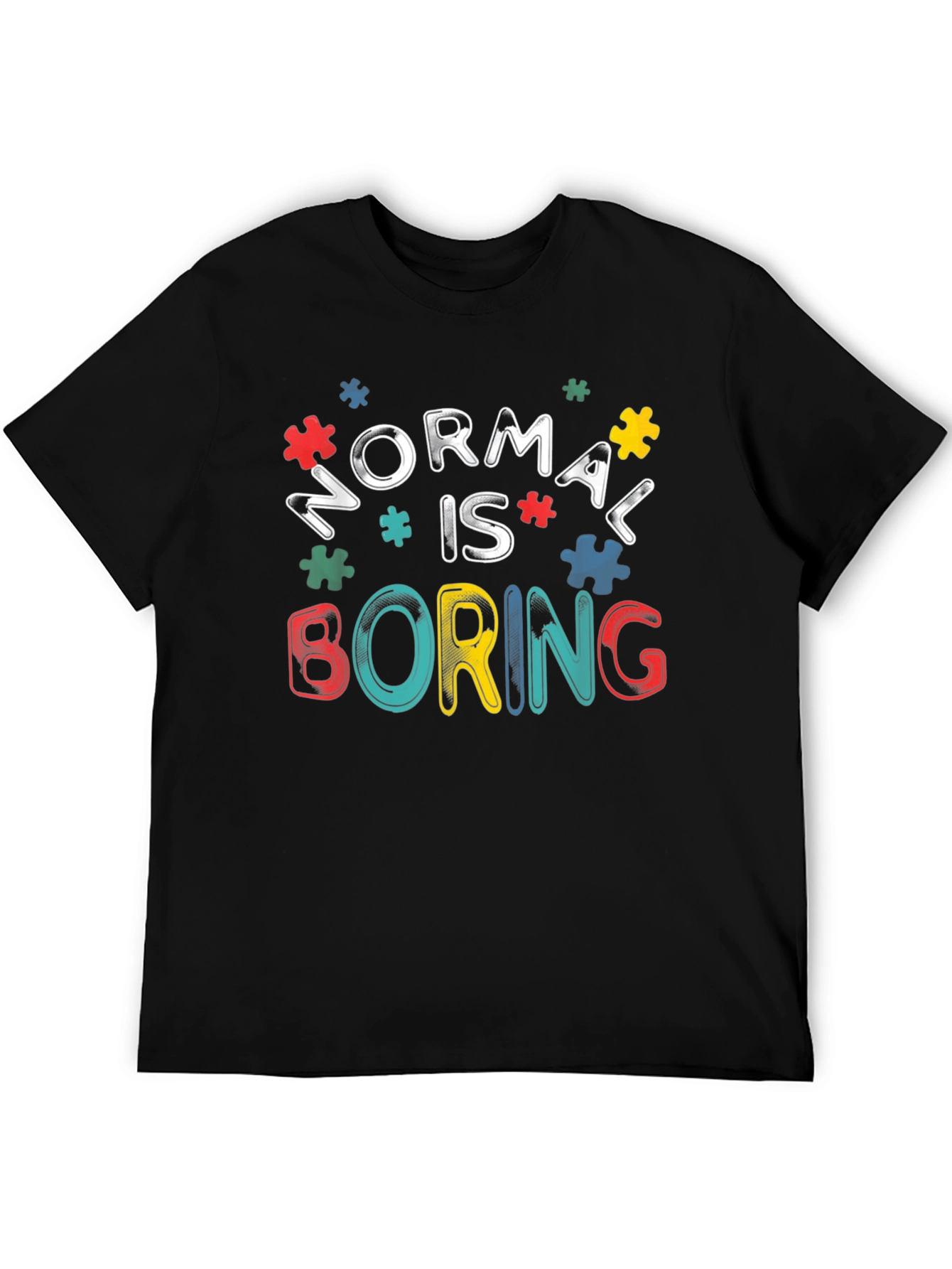 Normal is Boring Autism Awareness Graphic Tee
