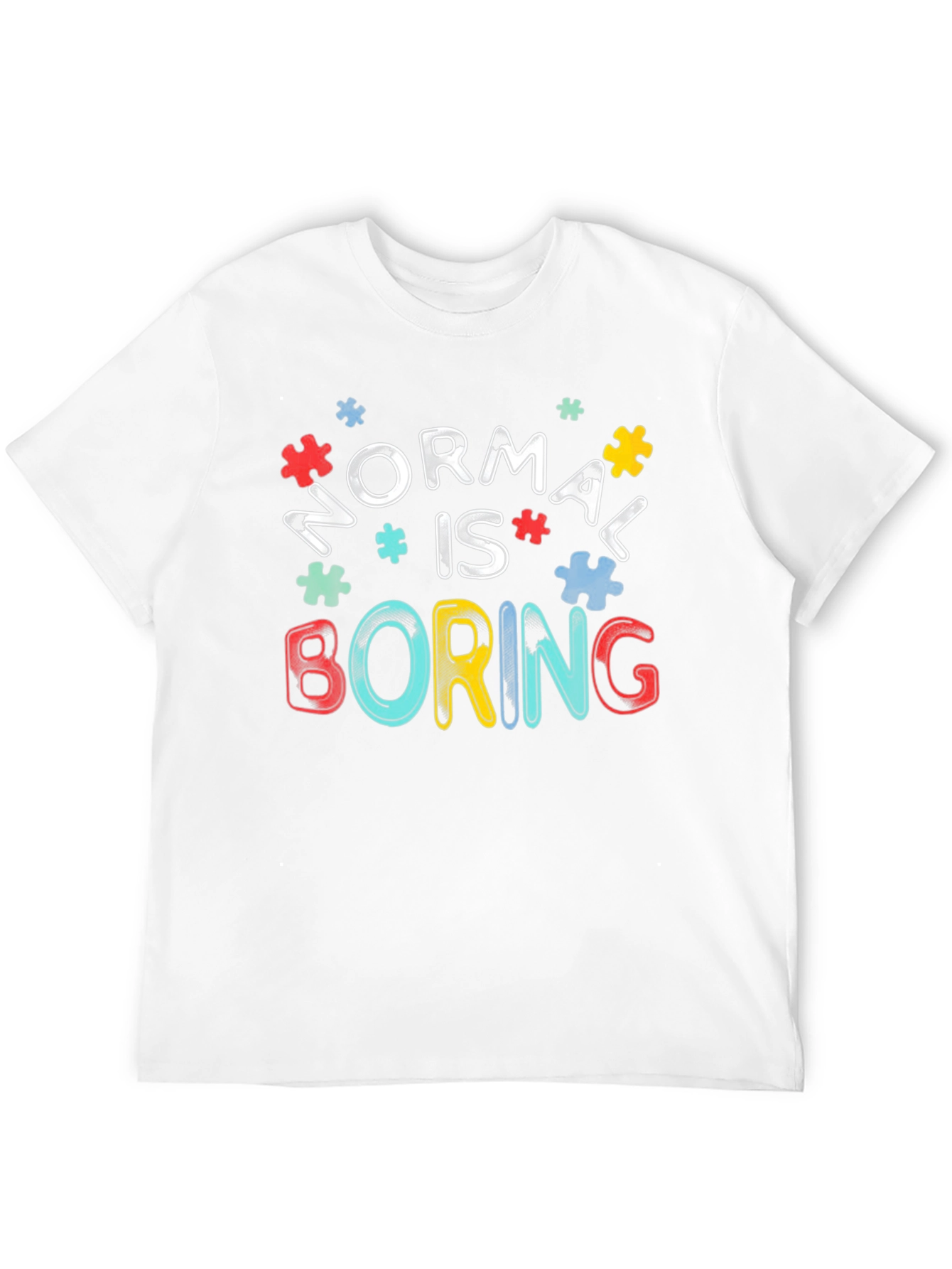 Normal is Boring Autism Awareness Graphic Tee