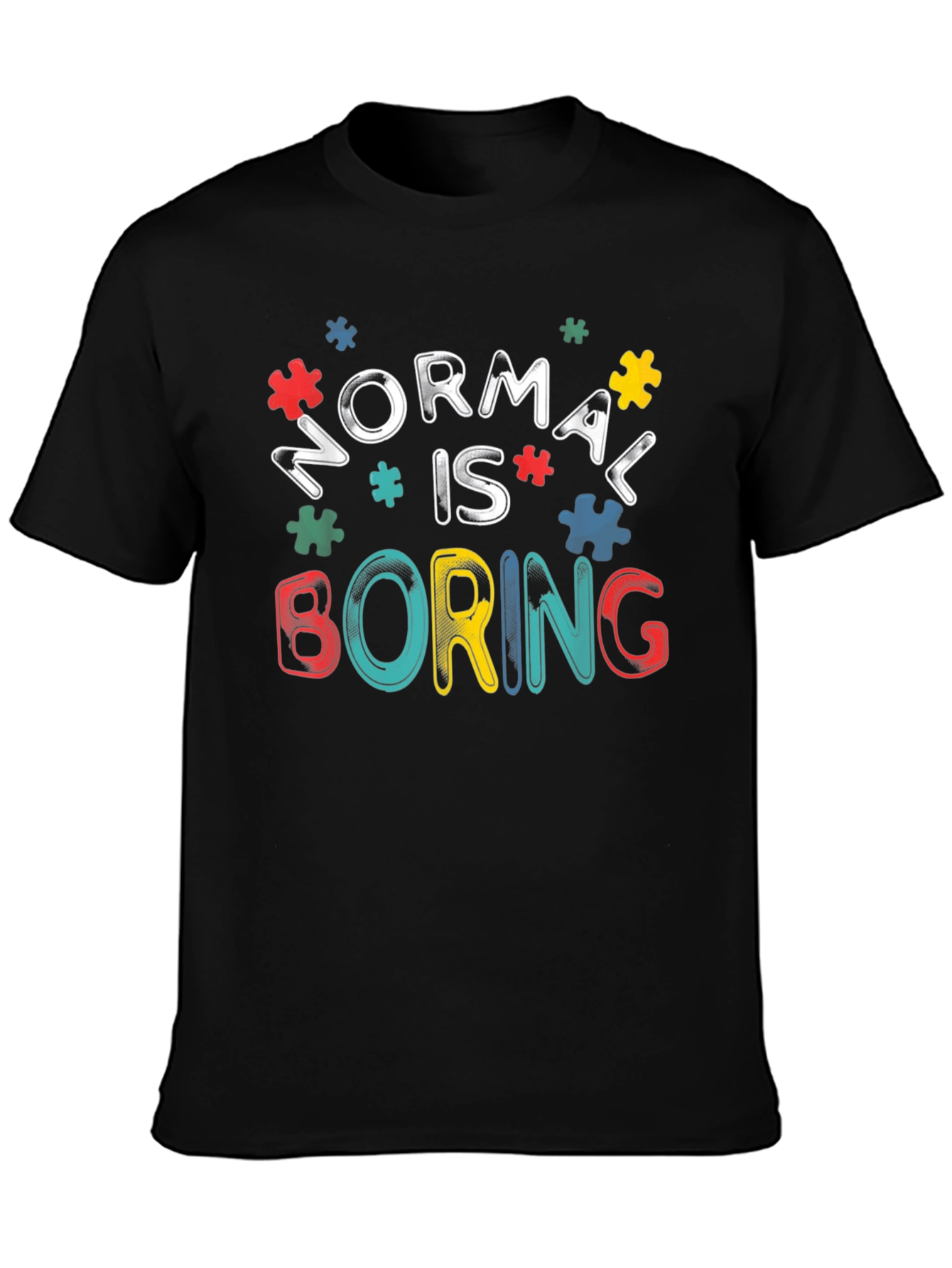 Normal is Boring Autism Awareness Graphic Tee