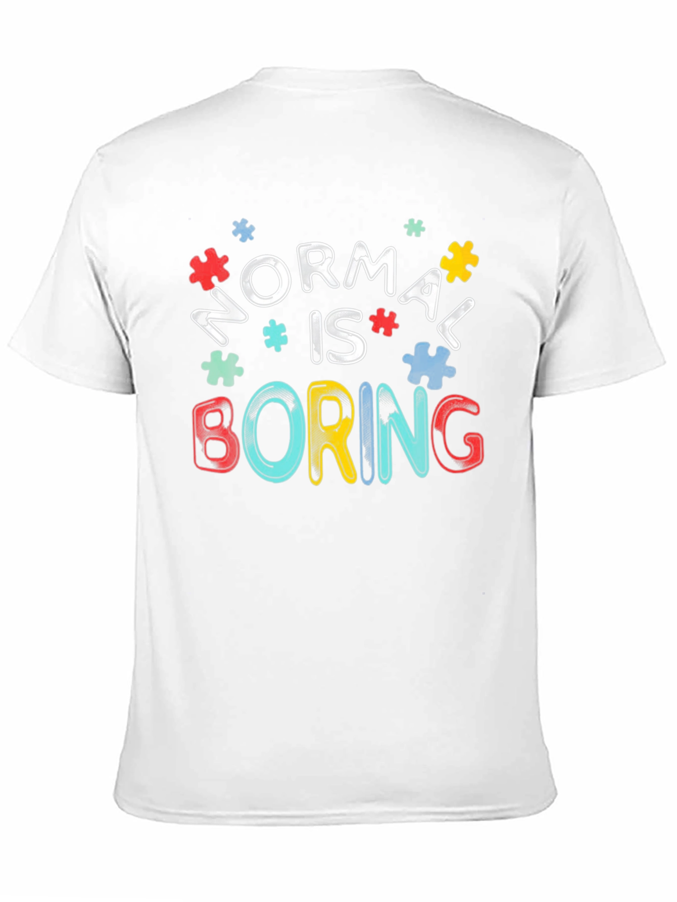 Normal is Boring Autism Awareness Graphic Tee