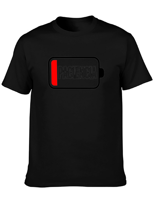 Low Patience Battery Mens Black T-Shirt