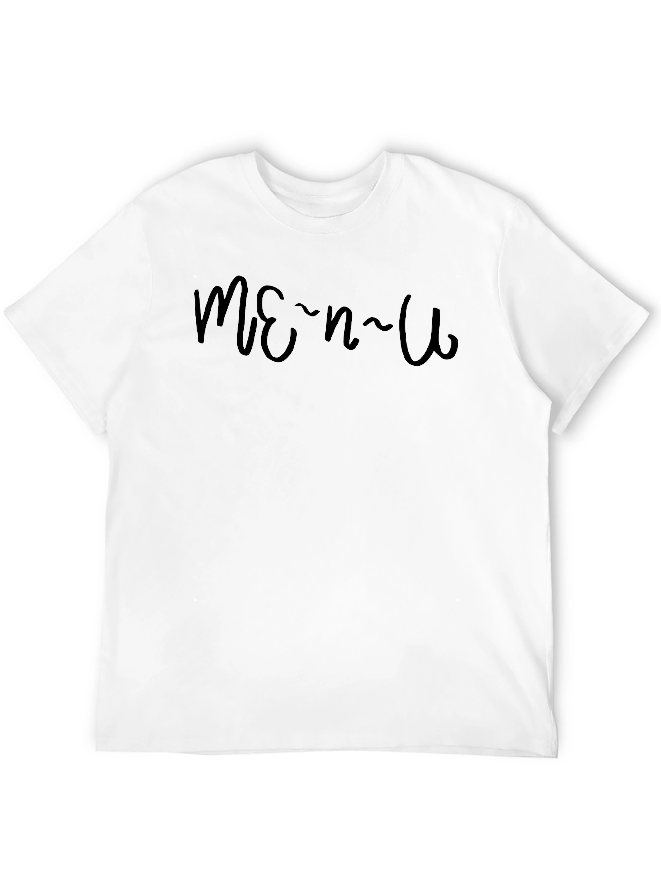 Mens Black Menu Graphic T-Shirt