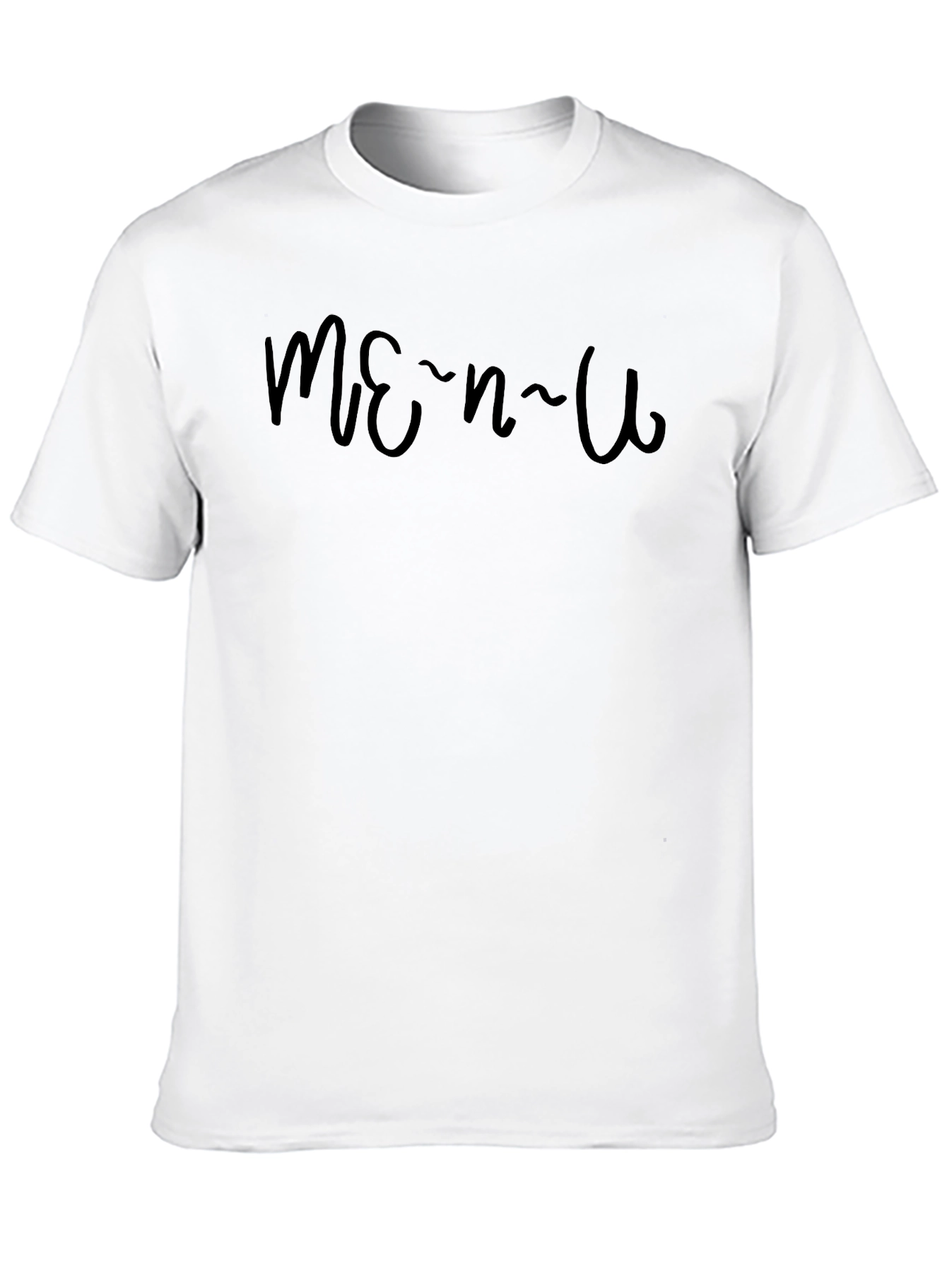 Mens Black Menu Graphic T-Shirt
