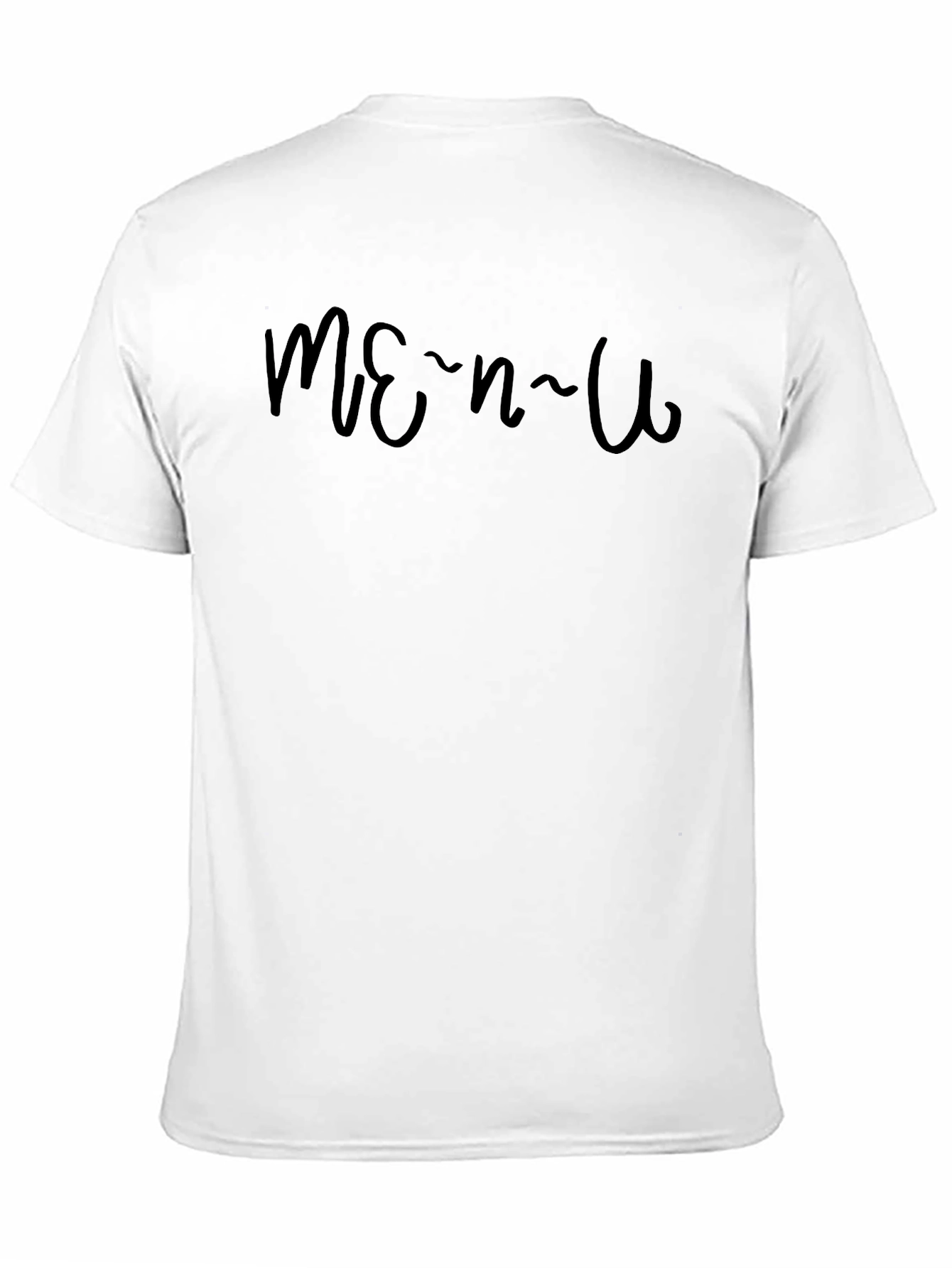 Mens Black Menu Graphic T-Shirt