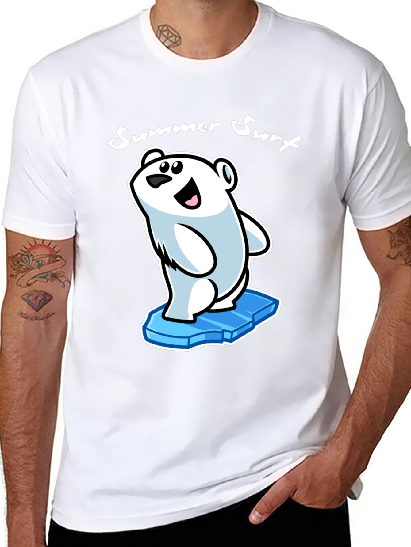 Summer Surf T-Shirt: Polar Bear on Ice