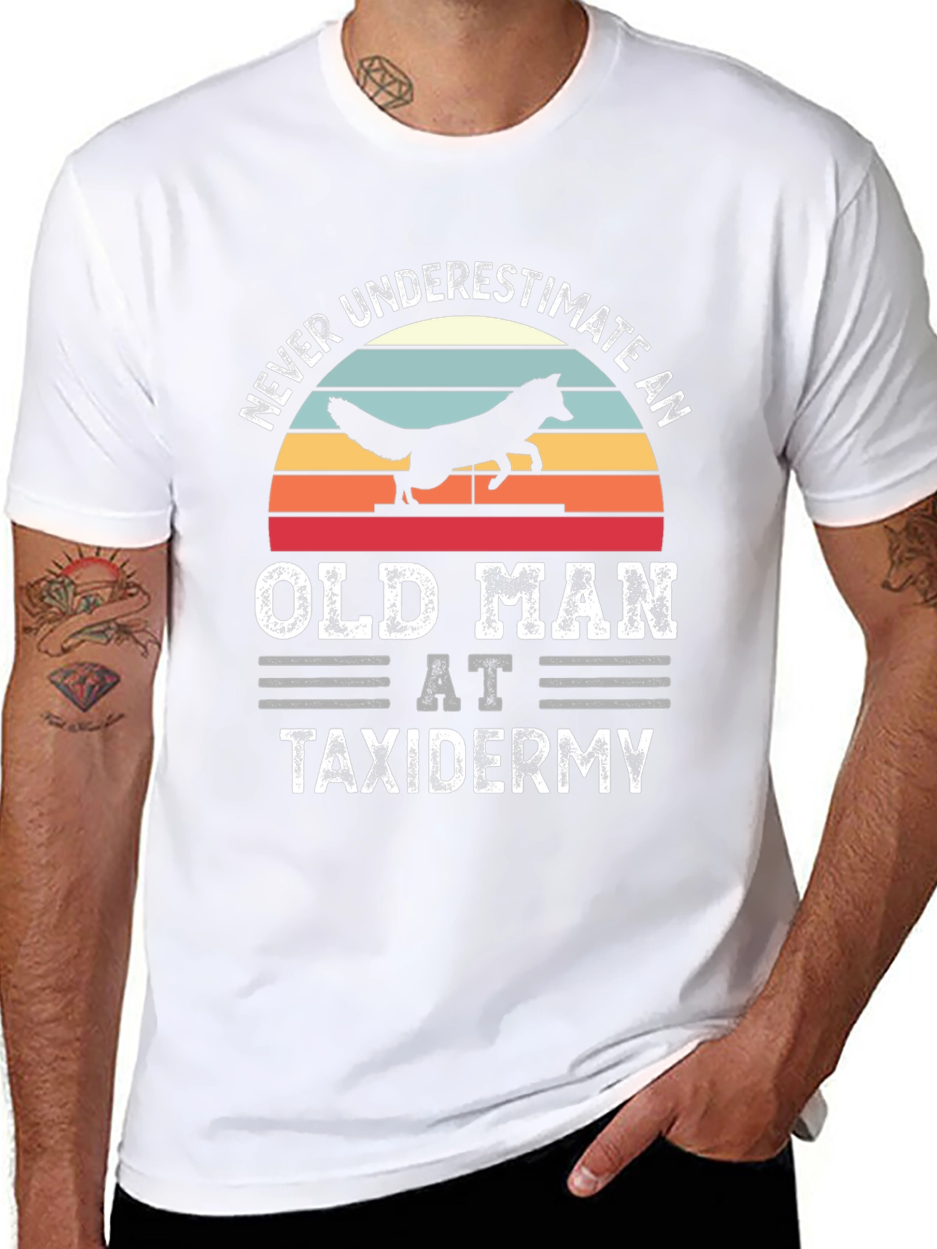 Never Underestimate Taxidermy Old Man T-Shirt