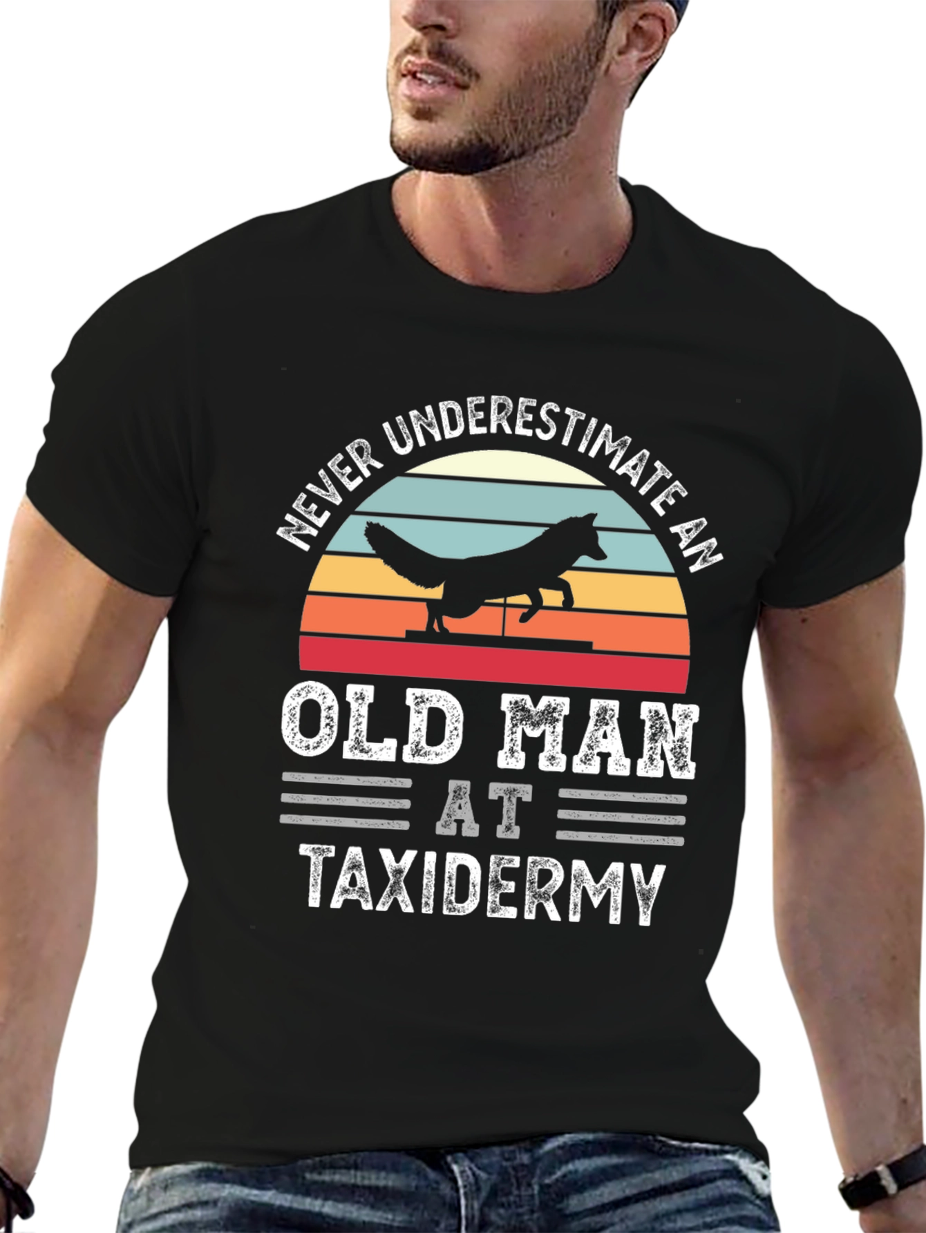 Never Underestimate Taxidermy Old Man T-Shirt
