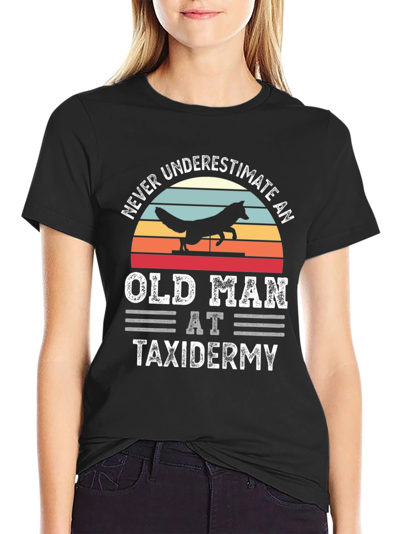 Never Underestimate Taxidermy Old Man T-Shirt