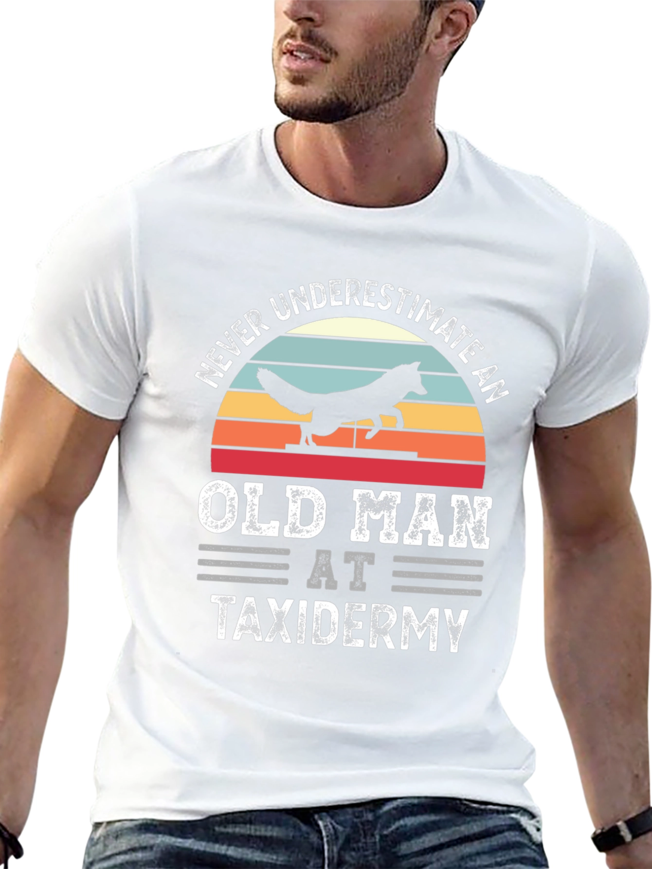 Never Underestimate Taxidermy Old Man T-Shirt