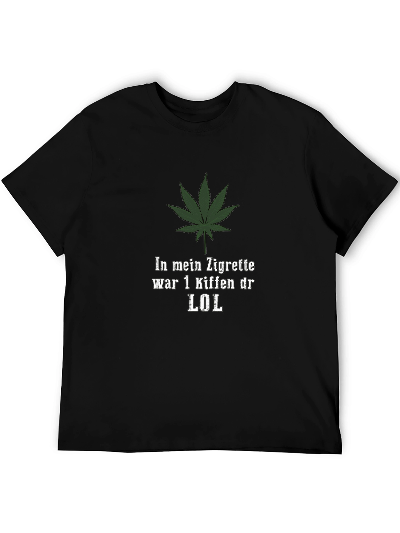 In mein Zigrette T-Shirt- Marijuana Leaf Graphic Tee