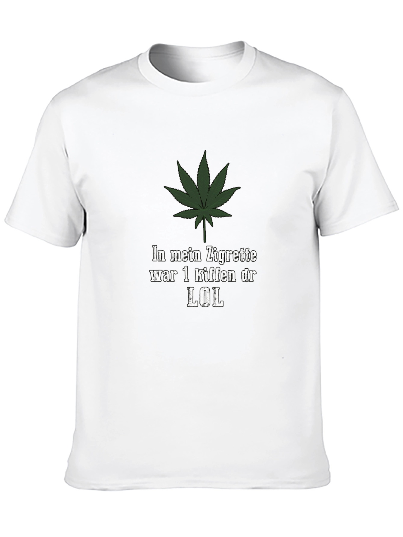 In mein Zigrette T-Shirt- Marijuana Leaf Graphic Tee