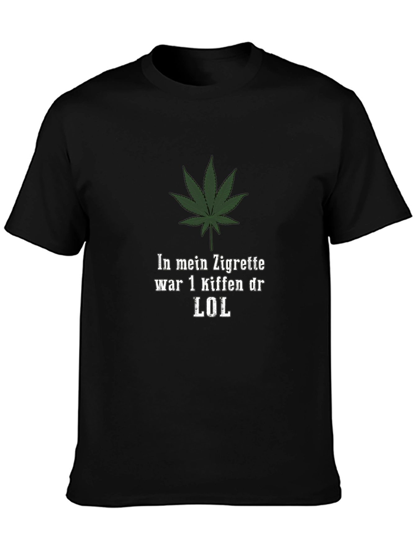 In mein Zigrette T-Shirt- Marijuana Leaf Graphic Tee