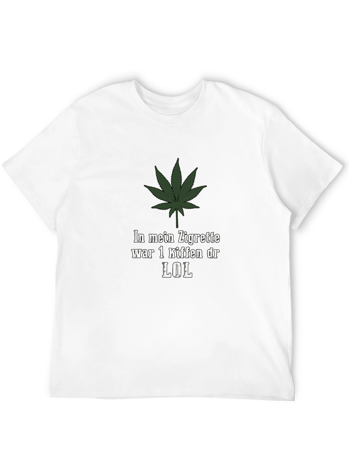 In mein Zigrette T-Shirt- Marijuana Leaf Graphic Tee