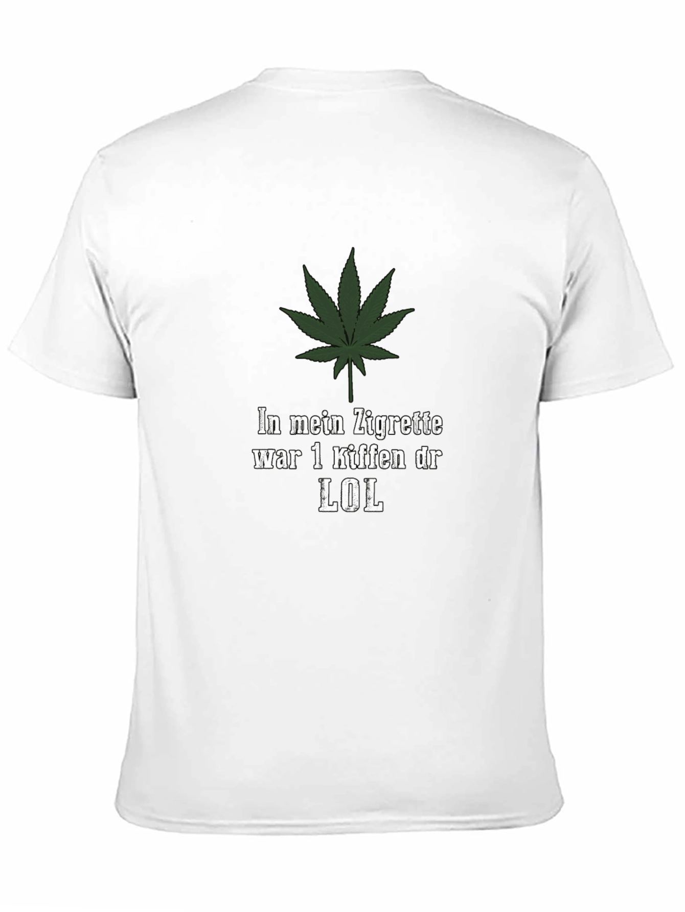 In mein Zigrette T-Shirt- Marijuana Leaf Graphic Tee