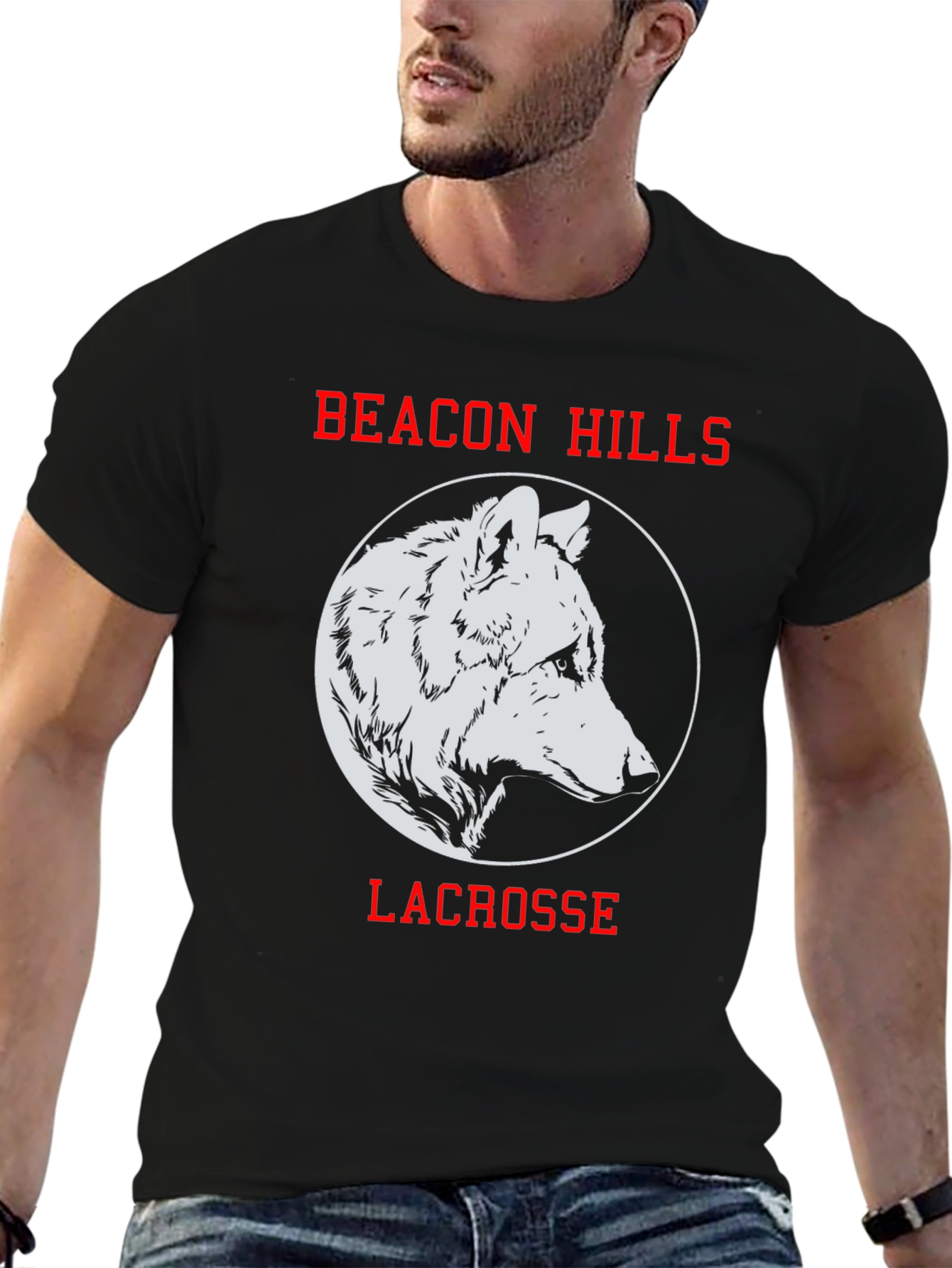 Beacon Hills Lacrosse T-Shirt Wolf Design