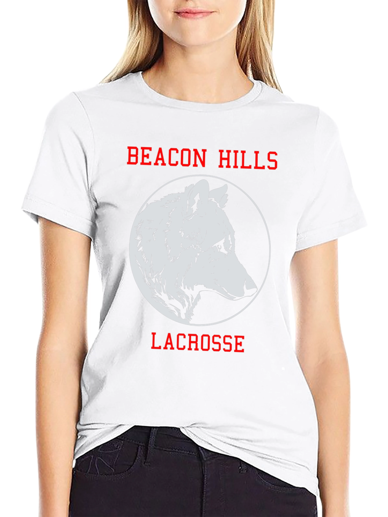 Beacon Hills Lacrosse T-Shirt Wolf Design