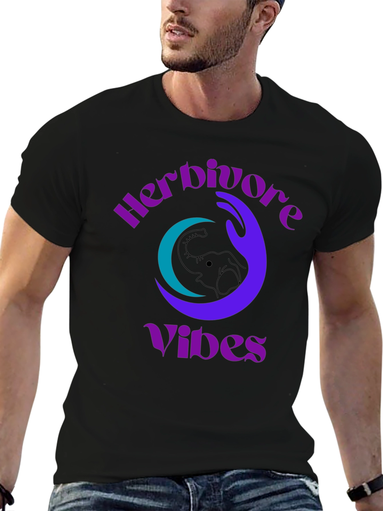 Herbivore Vibes Graphic Tee - Elephant Design