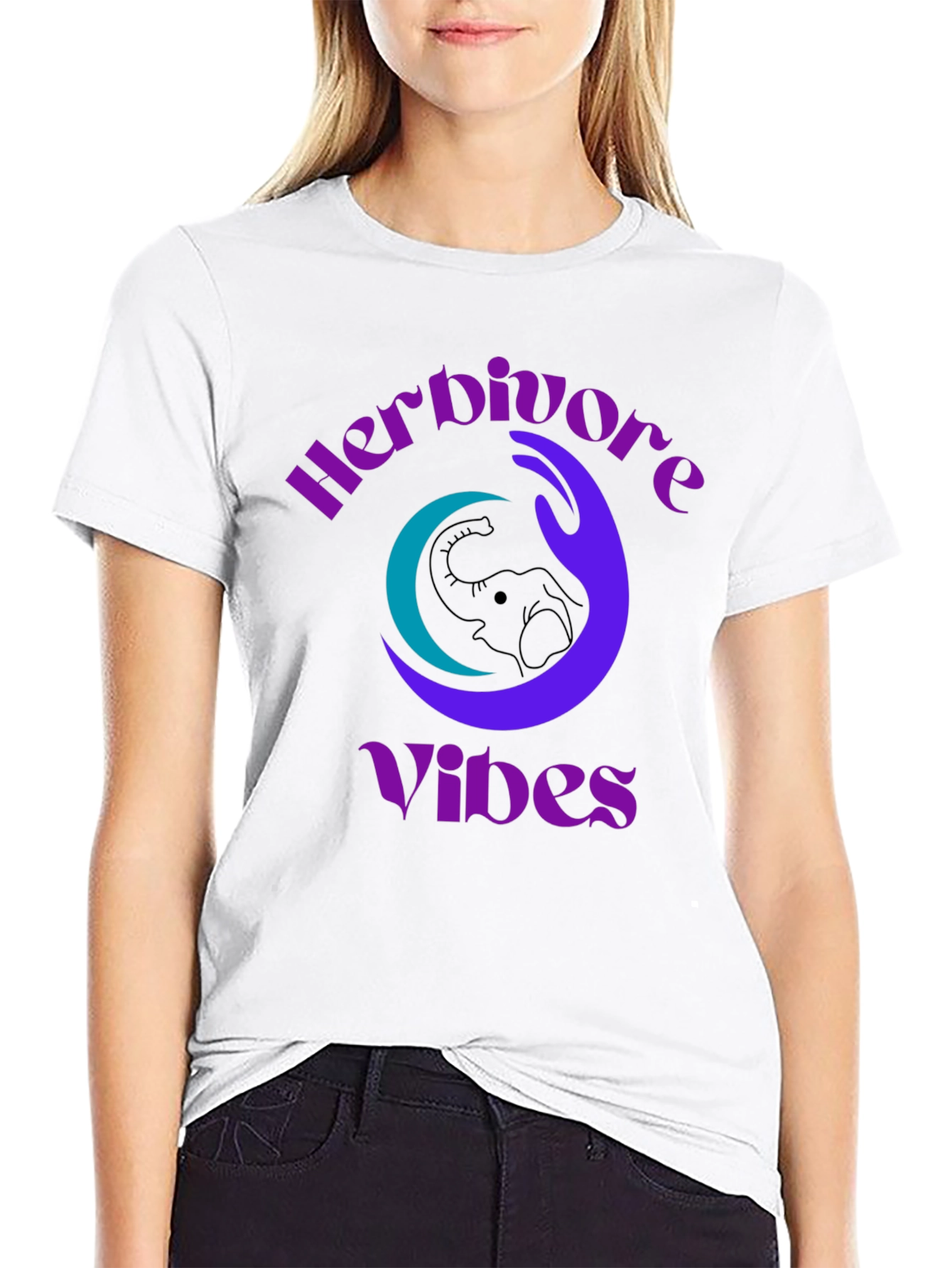 Herbivore Vibes Graphic Tee - Elephant Design