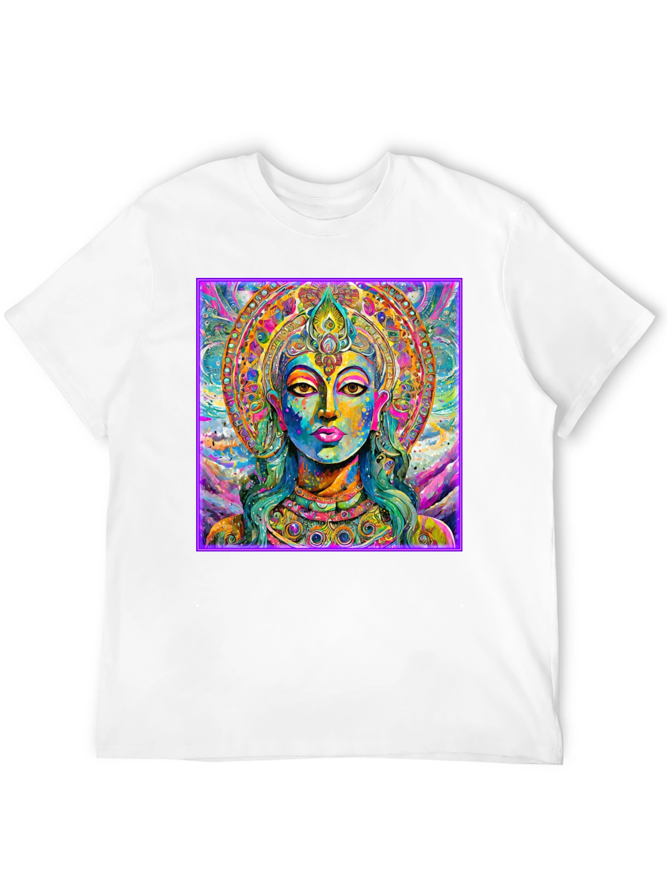Vibrant Buddha Graphic T-Shirt