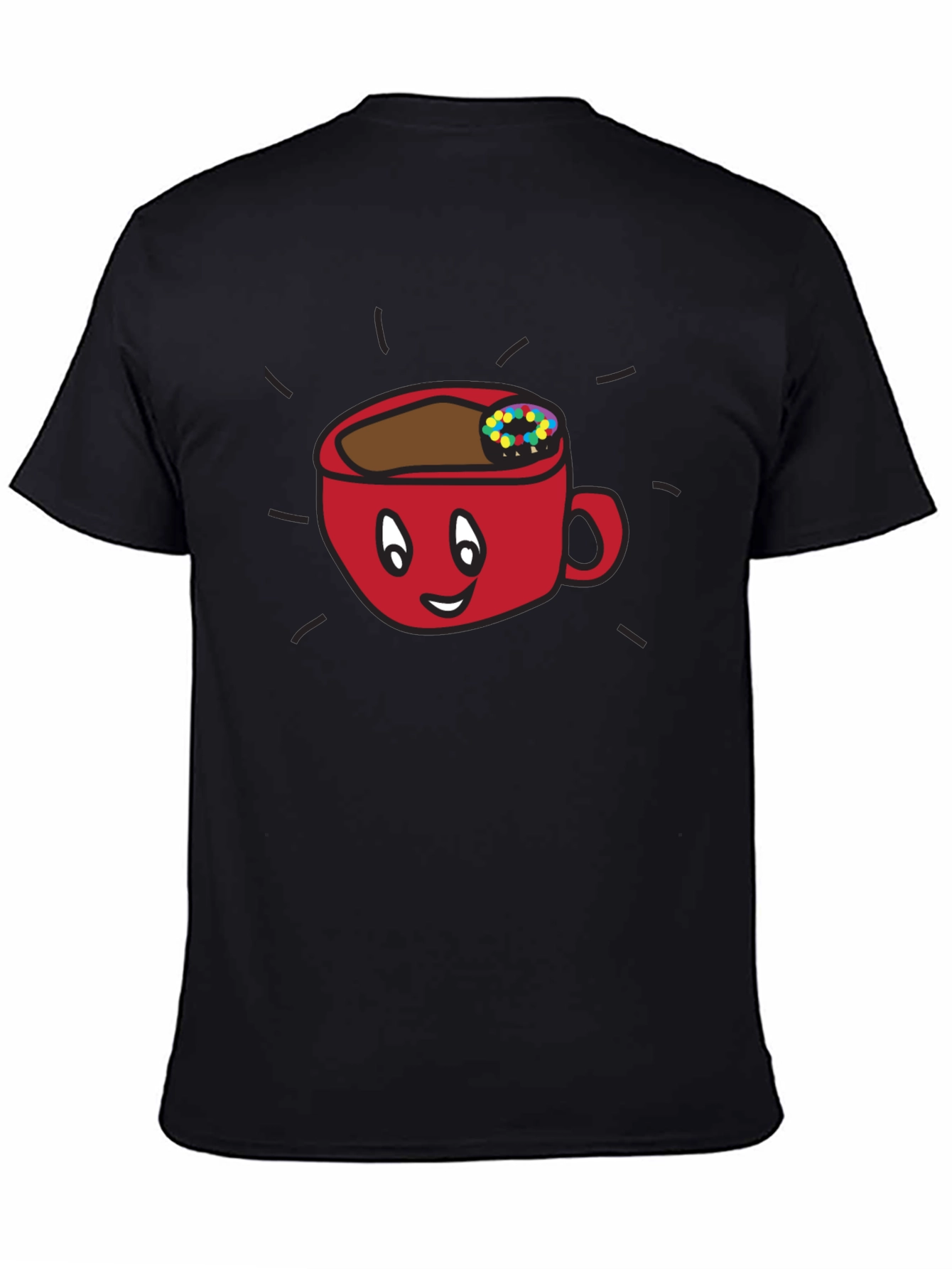 Funny Coffee Cup Graphic Tee - Black Unisex Shirt