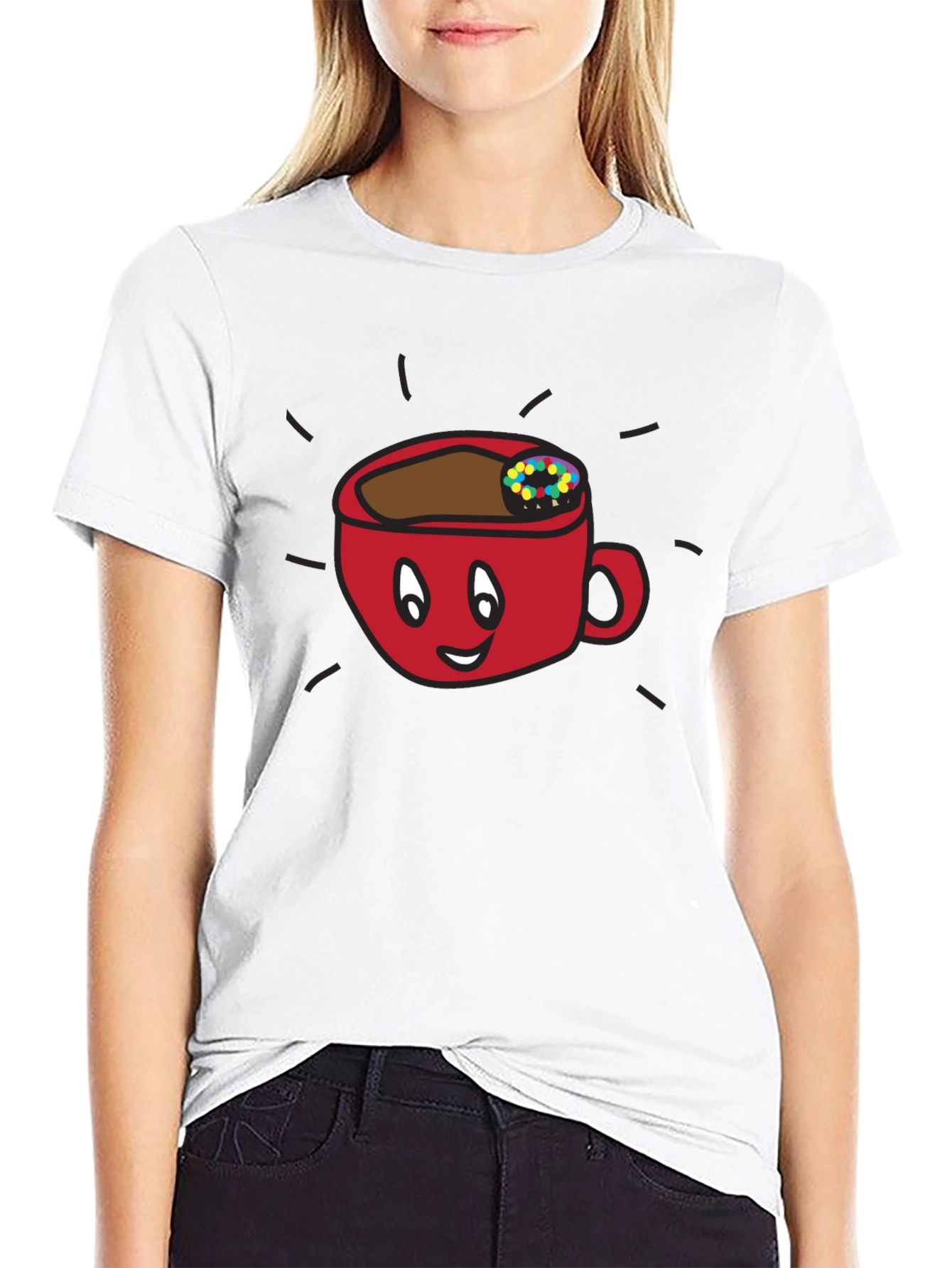Funny Coffee Cup Graphic Tee - Black Unisex Shirt