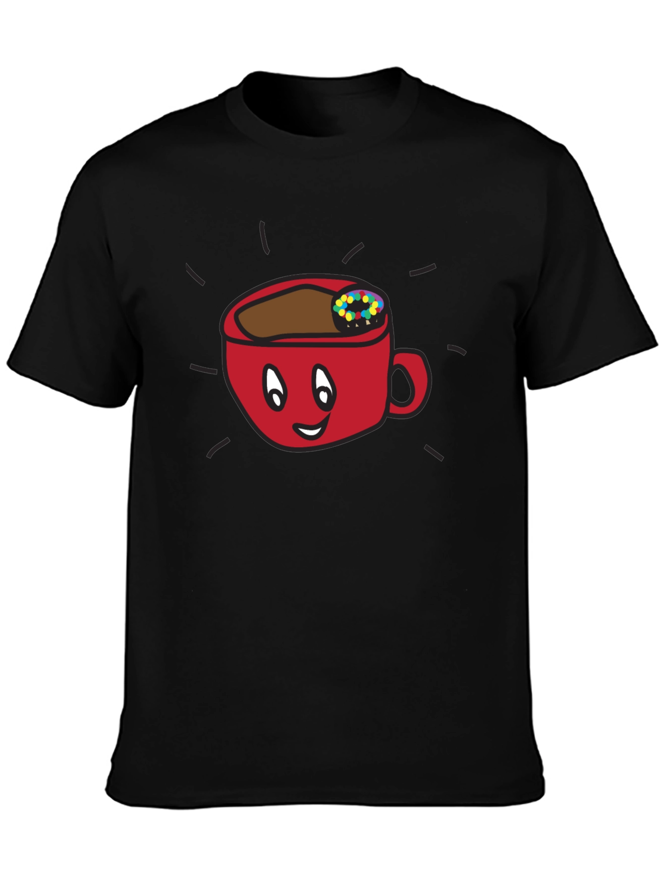Funny Coffee Cup Graphic Tee - Black Unisex Shirt