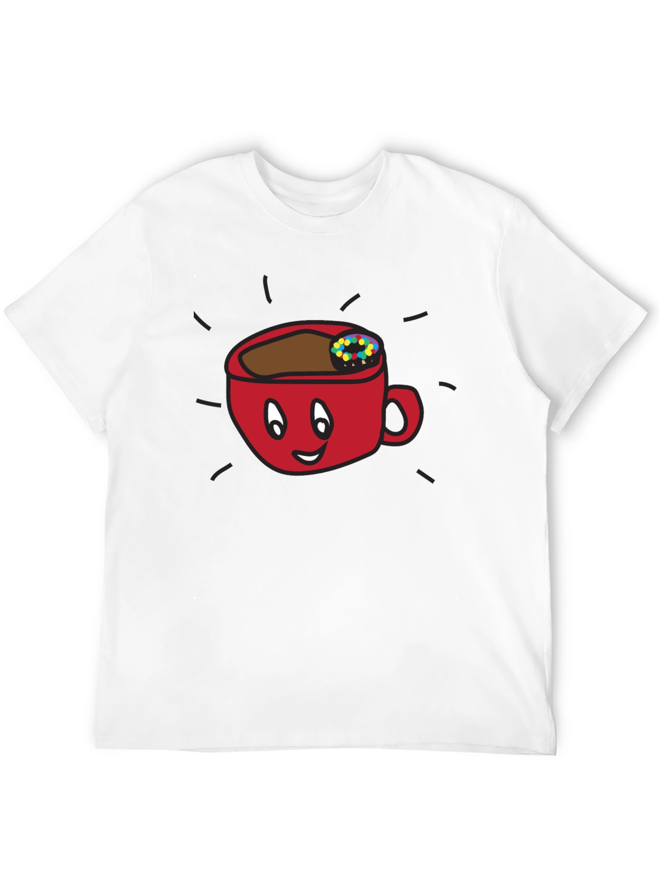 Funny Coffee Cup Graphic Tee - Black Unisex Shirt