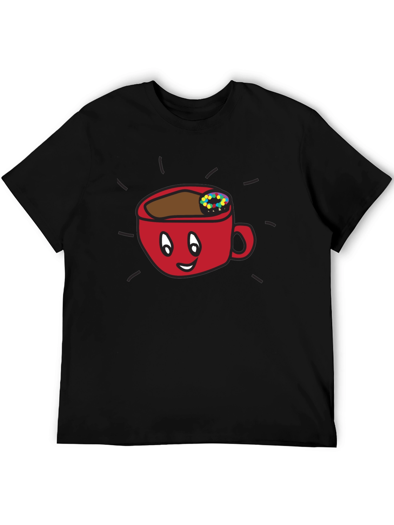 Funny Coffee Cup Graphic Tee - Black Unisex Shirt
