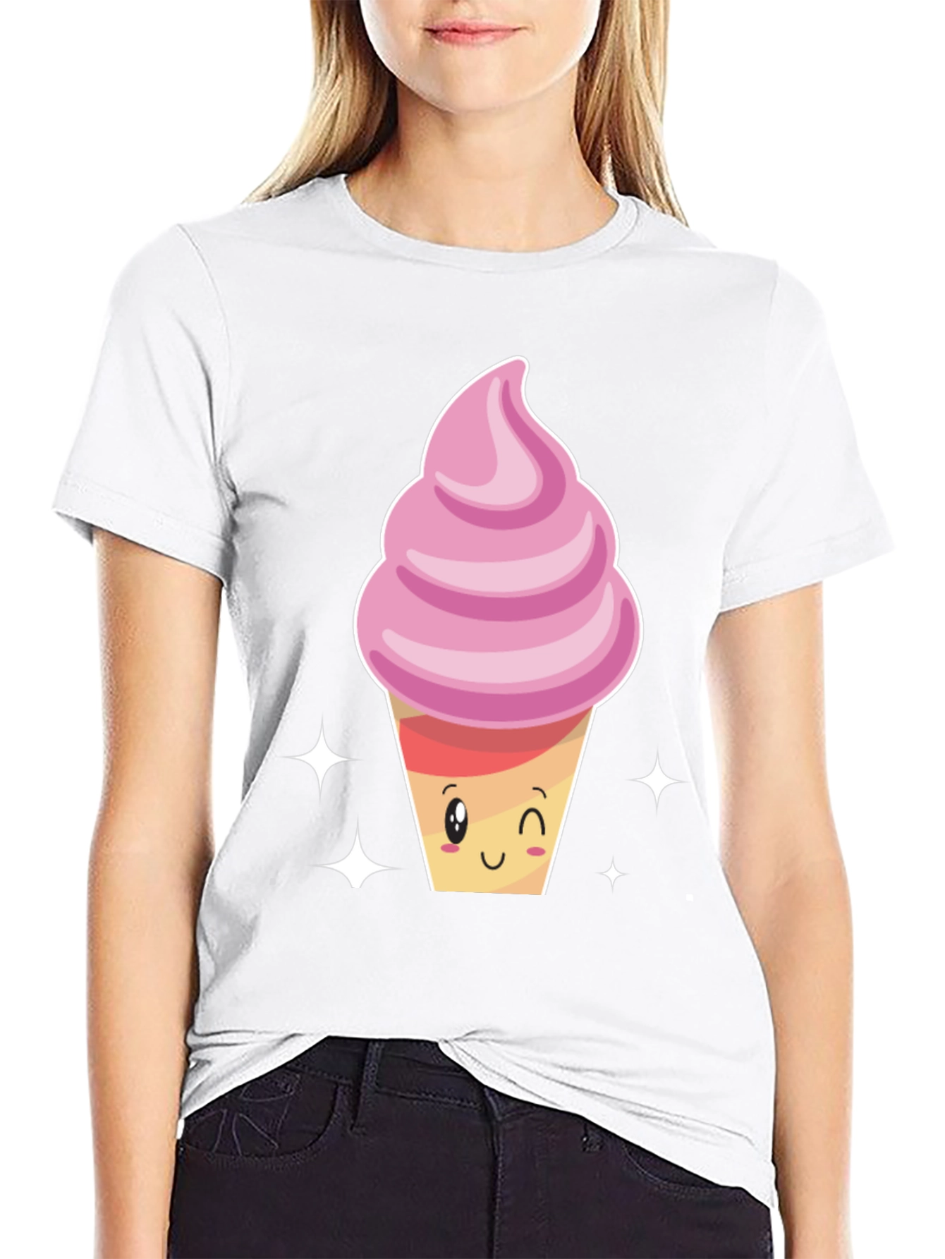 Cute Ice Cream Cone Graphic Tee