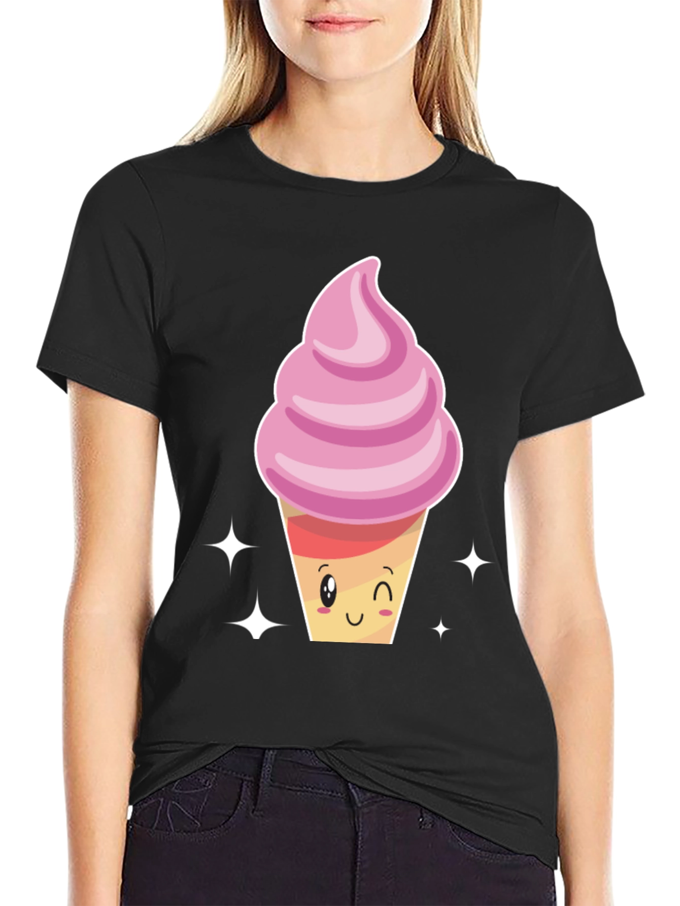 Cute Ice Cream Cone Graphic Tee