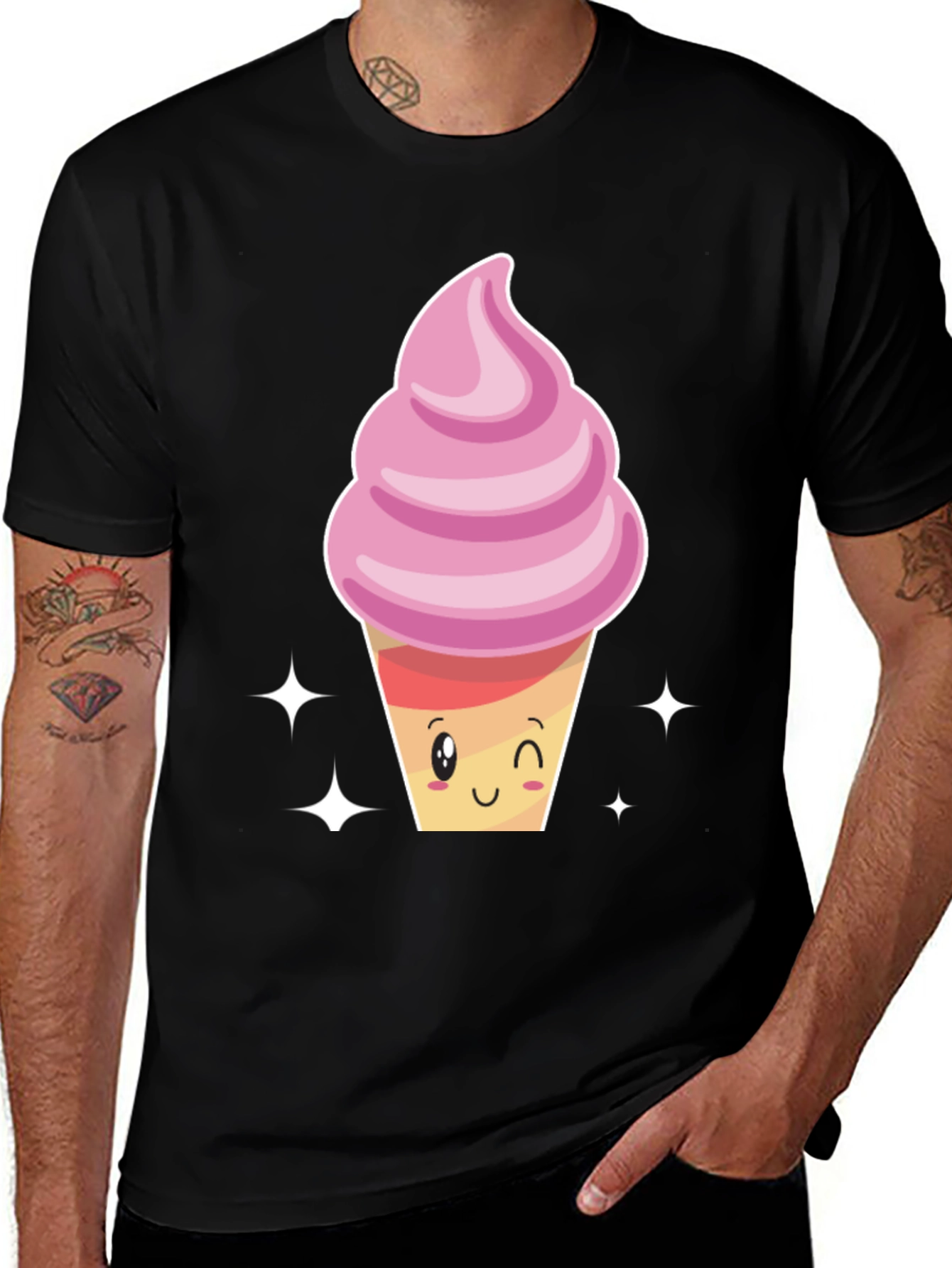 Cute Ice Cream Cone Graphic Tee