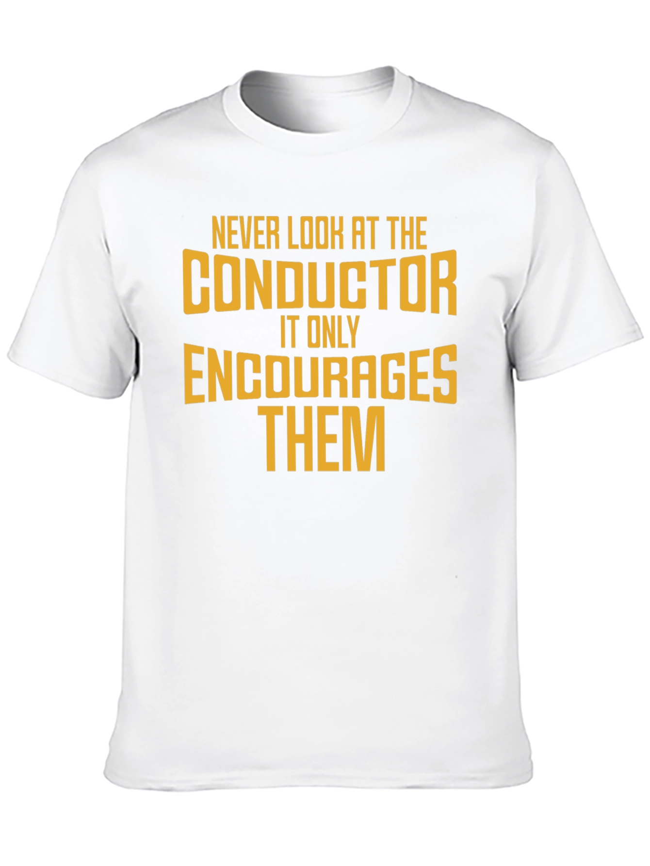 Conductor Humor Graphic T-Shirt - Black
