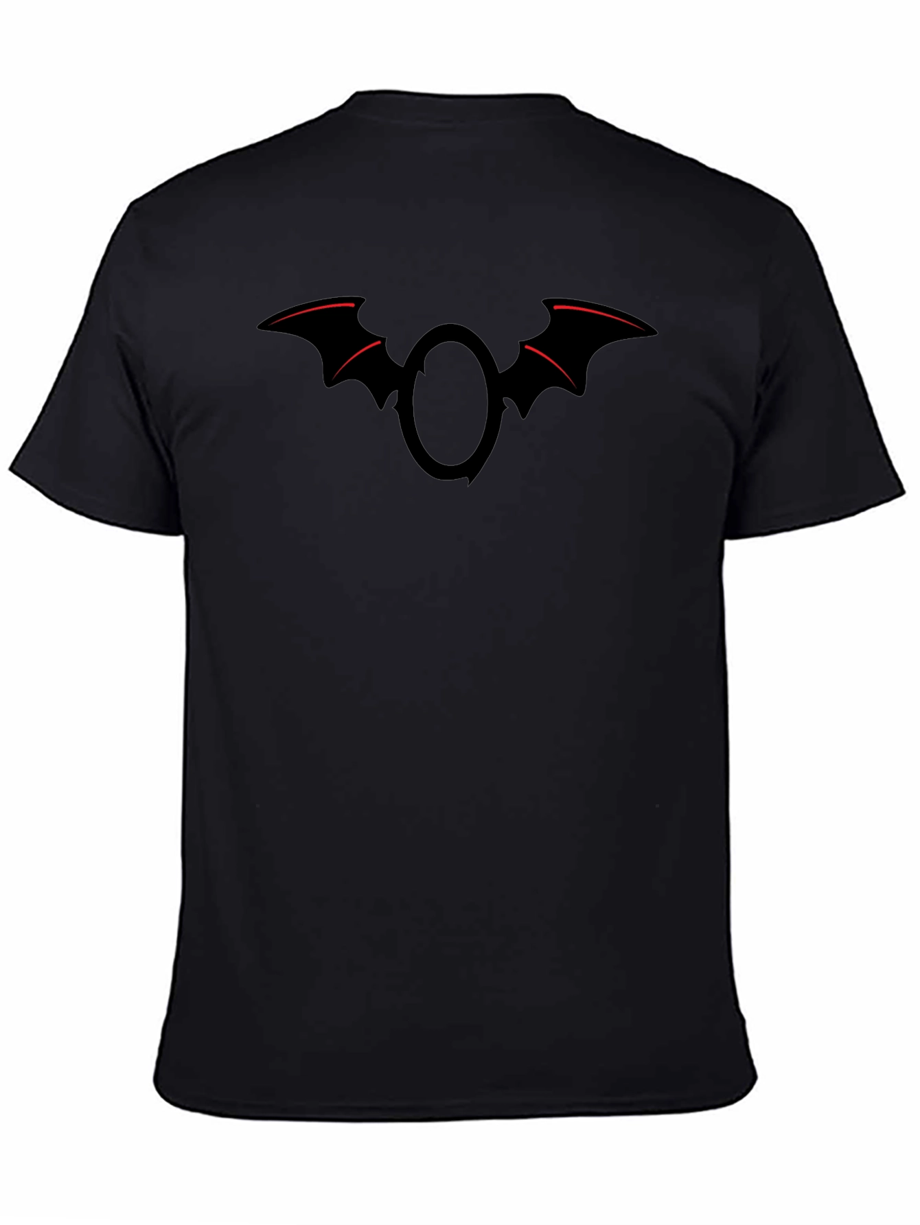 Bat Wing Emblem Graphic Tee - Black