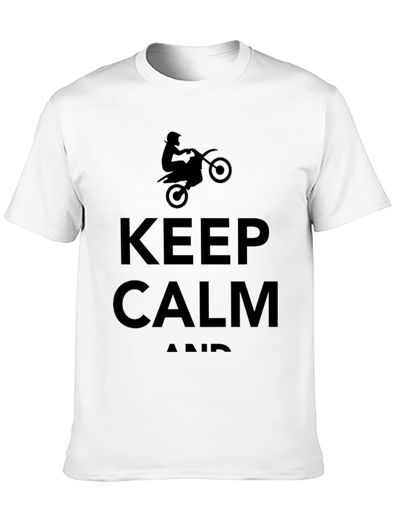 Keep Calm Dirt Bike Graphic T-Shirt