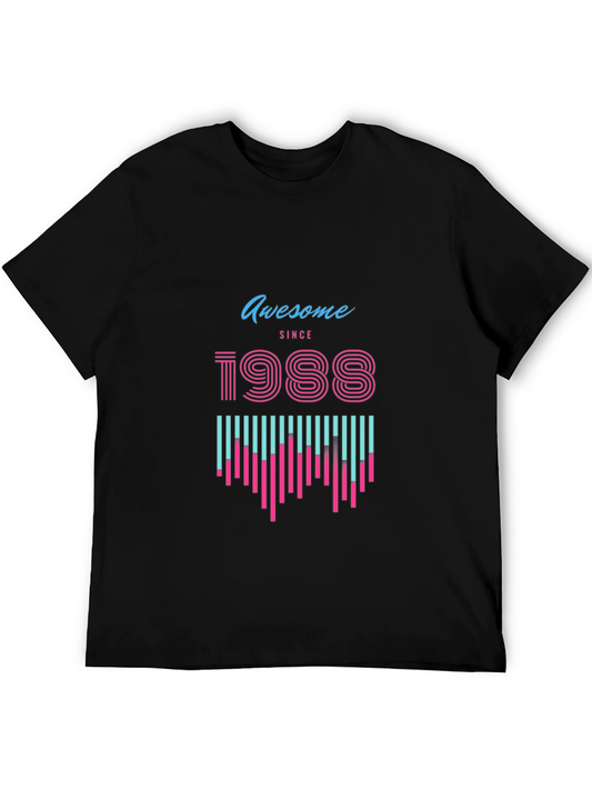 Awesome Since 1988 Graphic Tee - Black