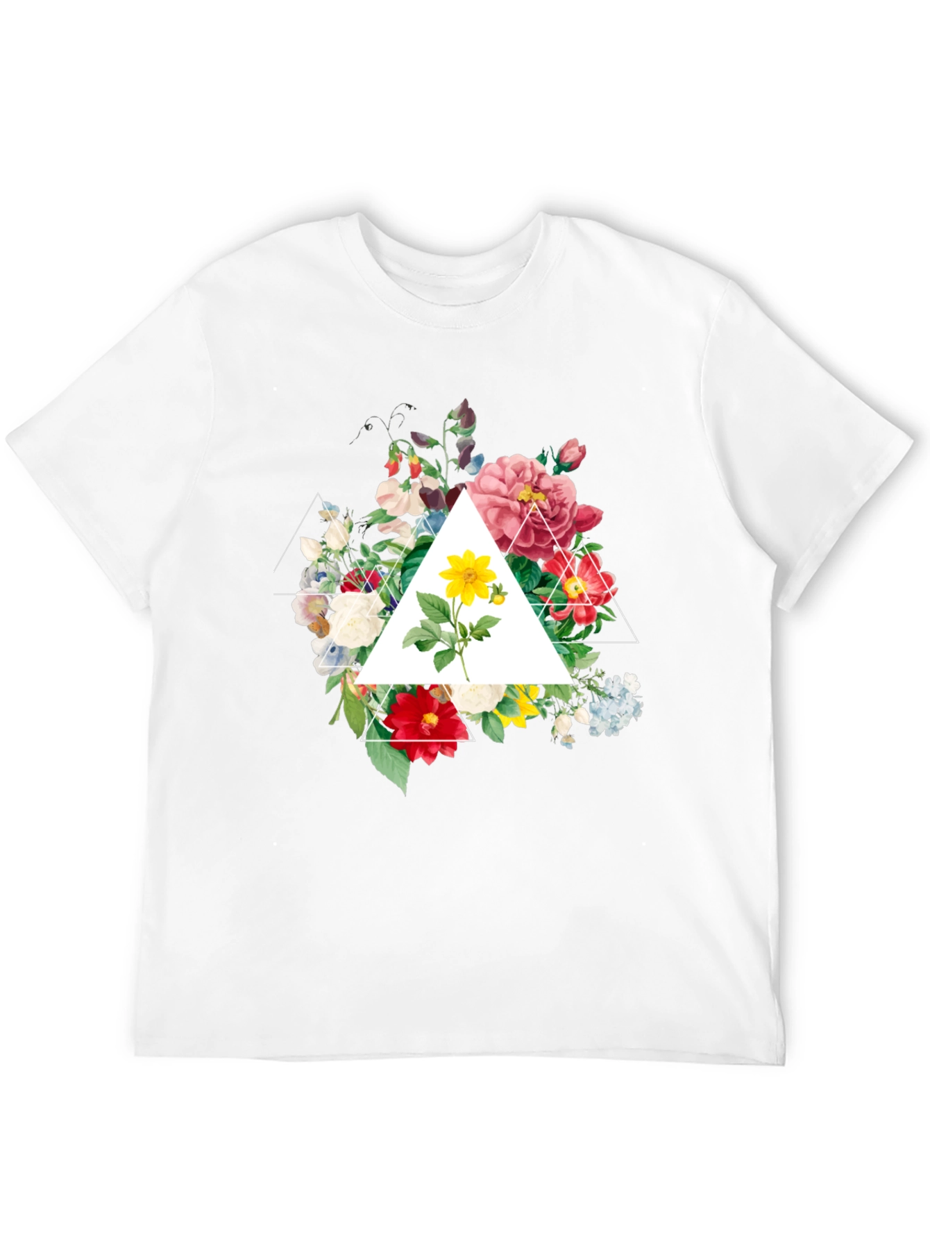 Floral Triangle Graphic T-Shirt