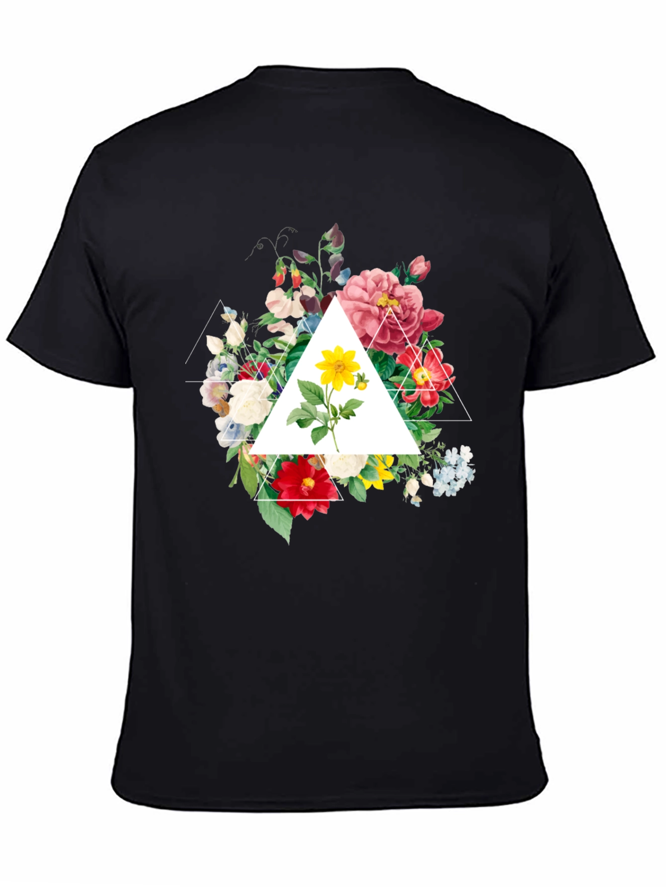 Floral Triangle Graphic T-Shirt