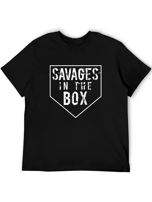Savages In The Box Graphic Tee - Baseball Fan Shirt