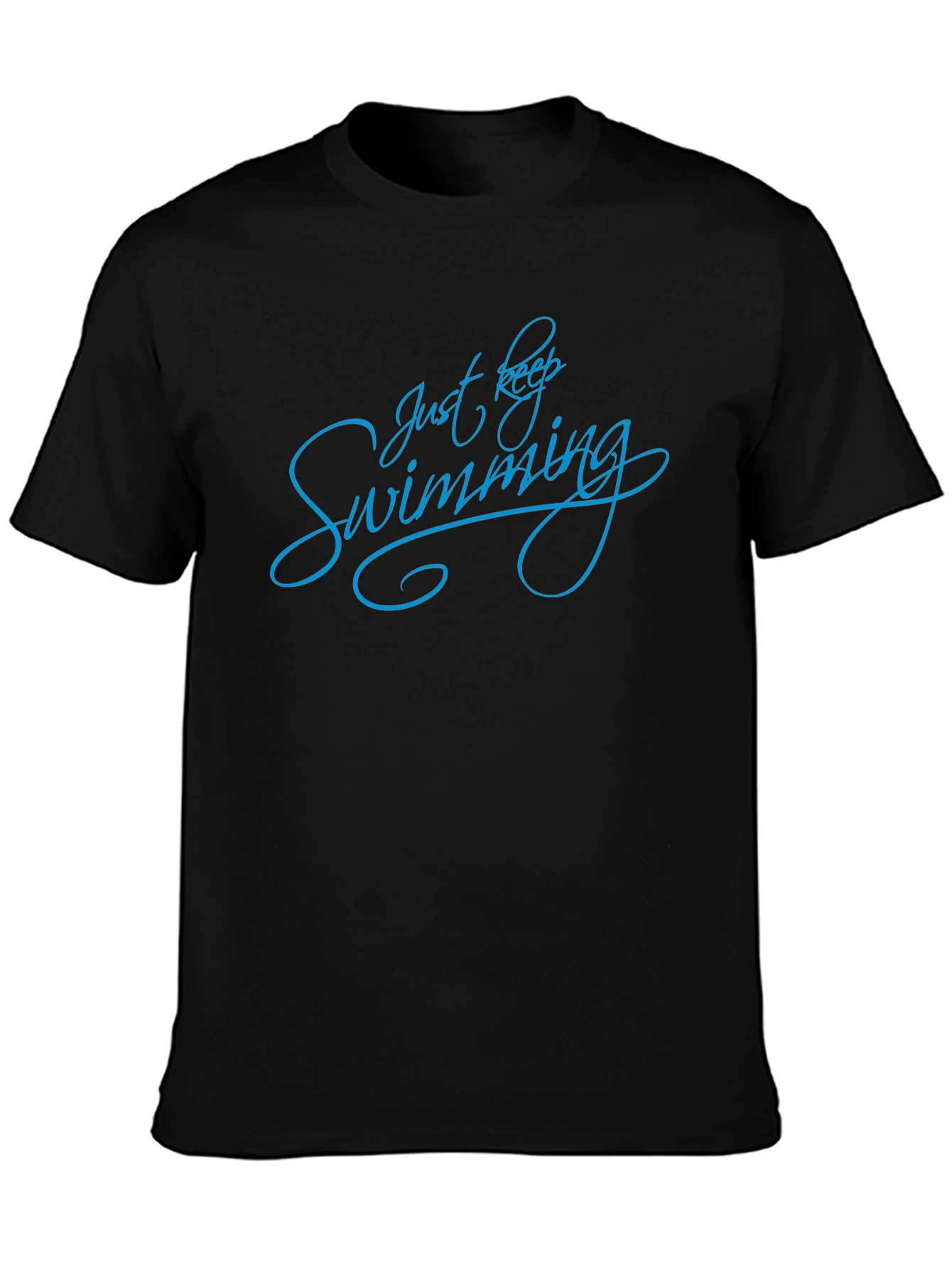 Just Keep Swimming Graphic Tee - Black T-Shirt