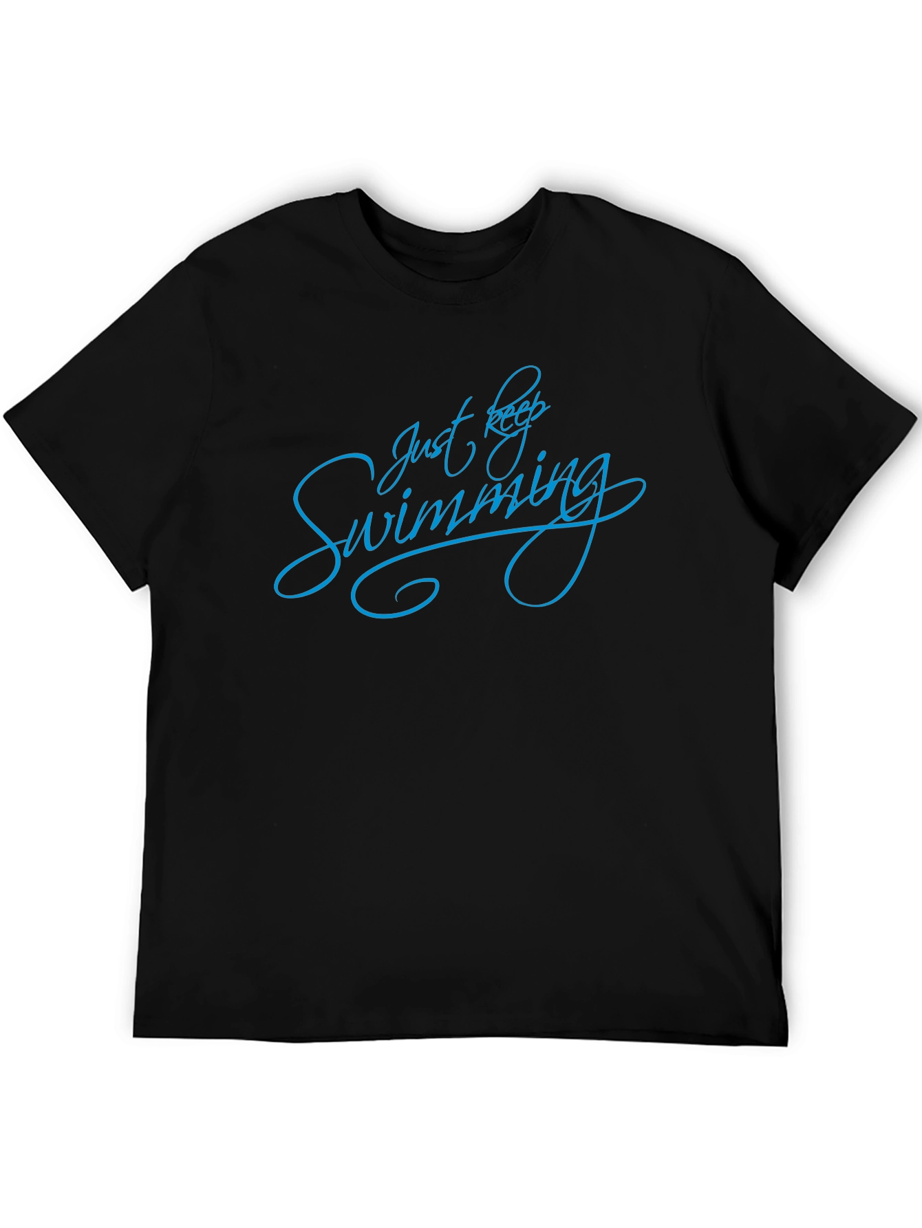 Just Keep Swimming Graphic Tee - Black T-Shirt