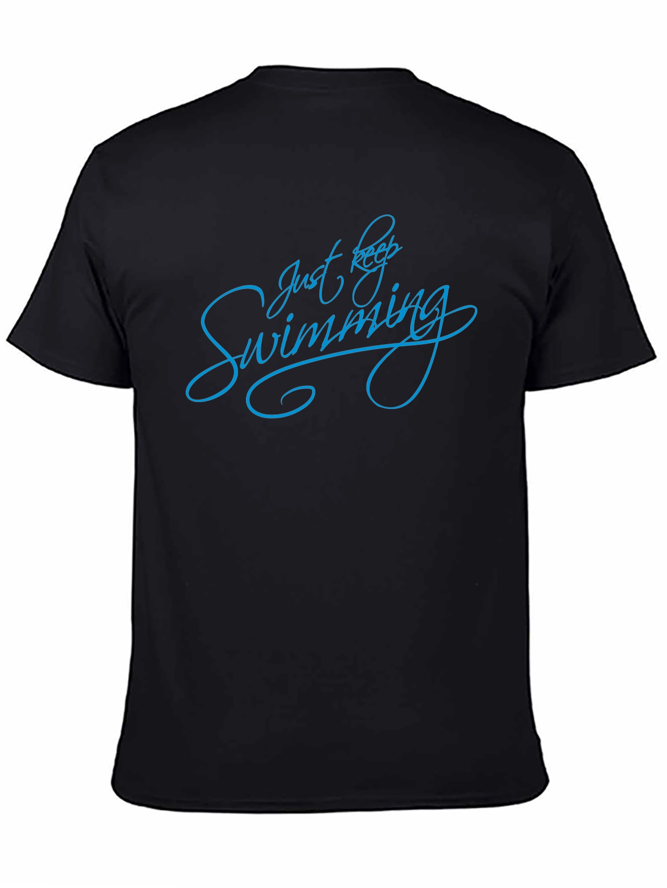 Just Keep Swimming Graphic Tee - Black T-Shirt