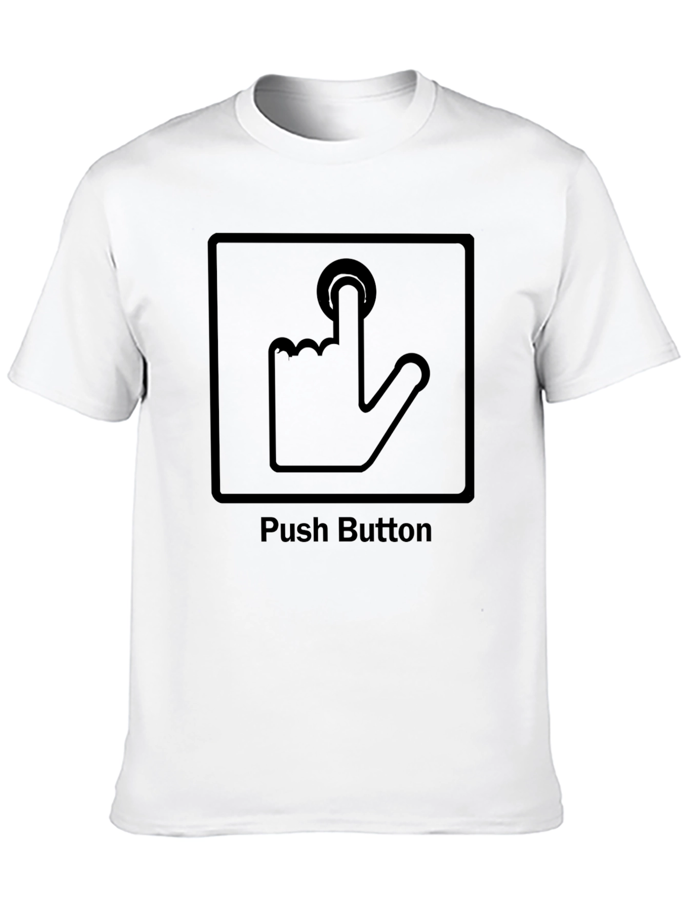 Push Button Graphic Tee - Black T-Shirt